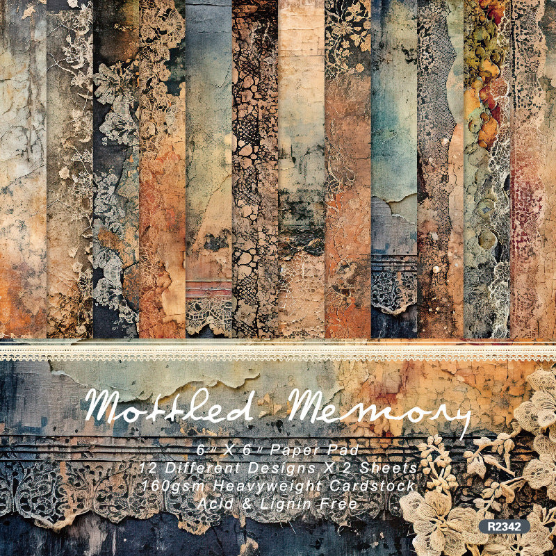 Mottled Memory Background Paper R2342 -24Pcs each pack