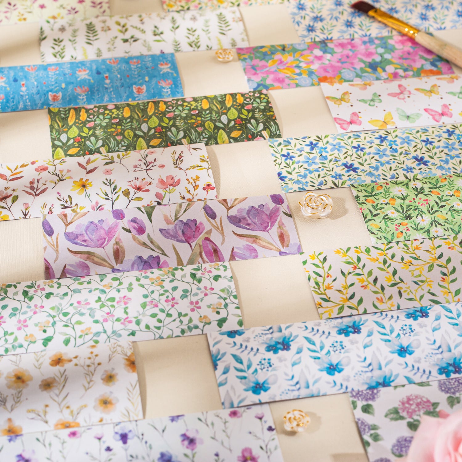 0402 The dream flower room Series Washi Sticker book-30Pcs each pack