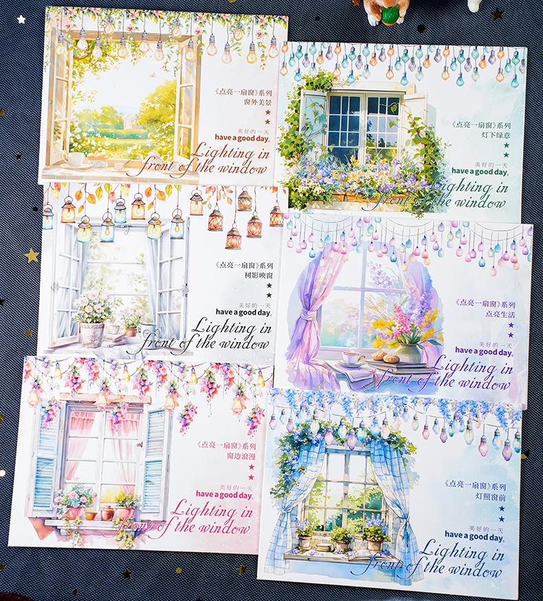 0319 Lighting in front of the window Series Sticker -16Pcs each pack