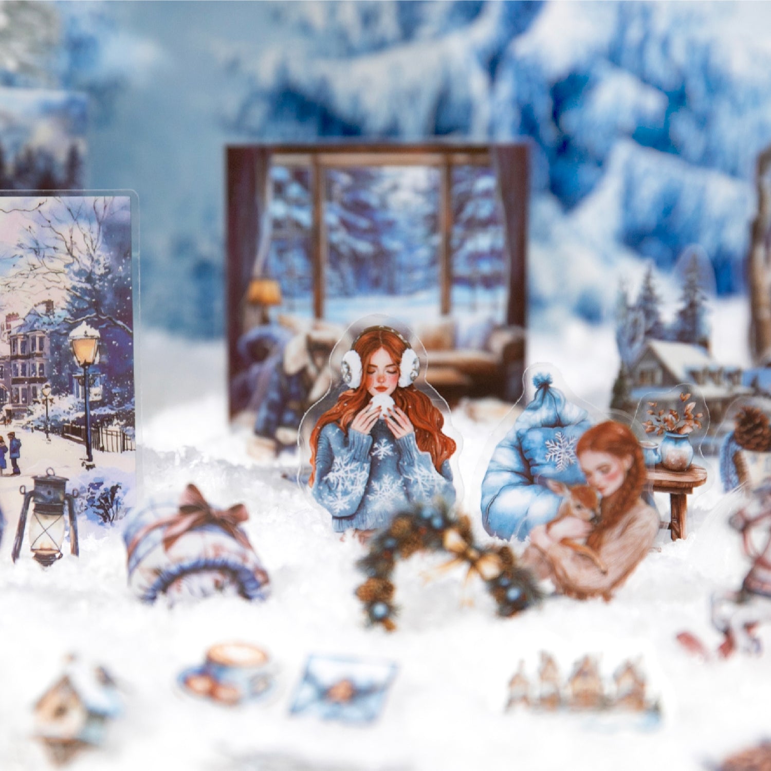 Winter day PET sticker -30Pcs each pack