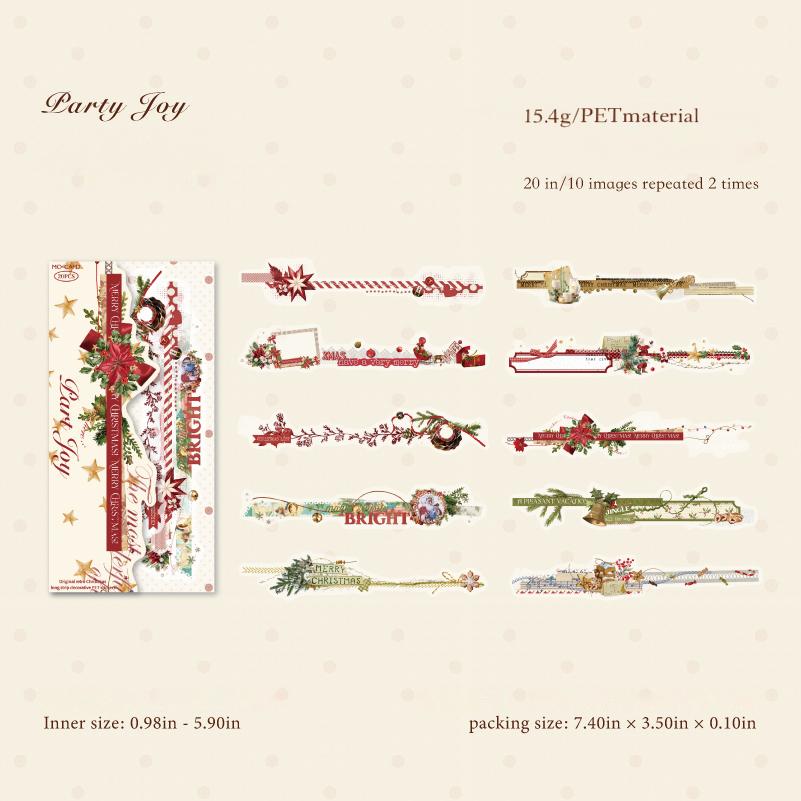0905 Christmas PET Sticker -20Pcs each pack