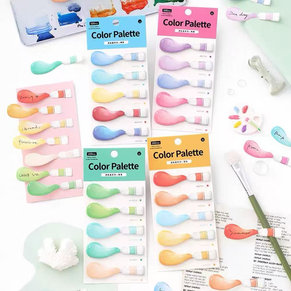 0824 Color Palette Sticky Notes paper -100Pcs each pack