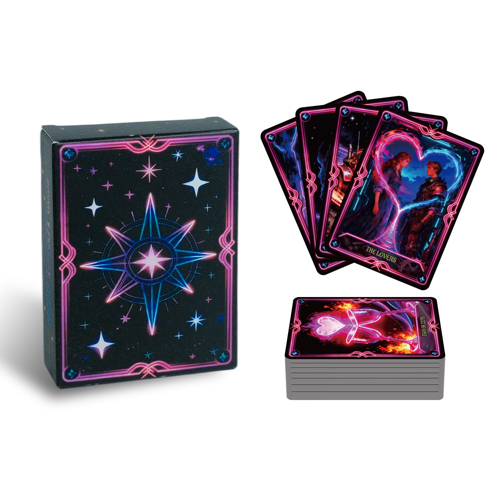 Neon Board Game Cardstock 10pcs (2.52 × 3.51 inch)