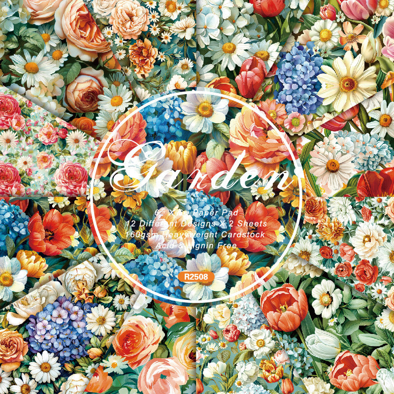 0306 Garden background paper R2508 -24Pcs each pack