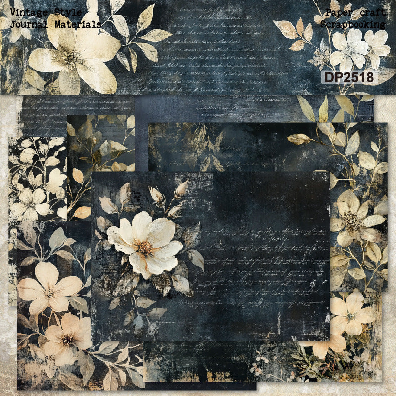 260319 A5 flower background paper DP2518 -8Pcs each pack