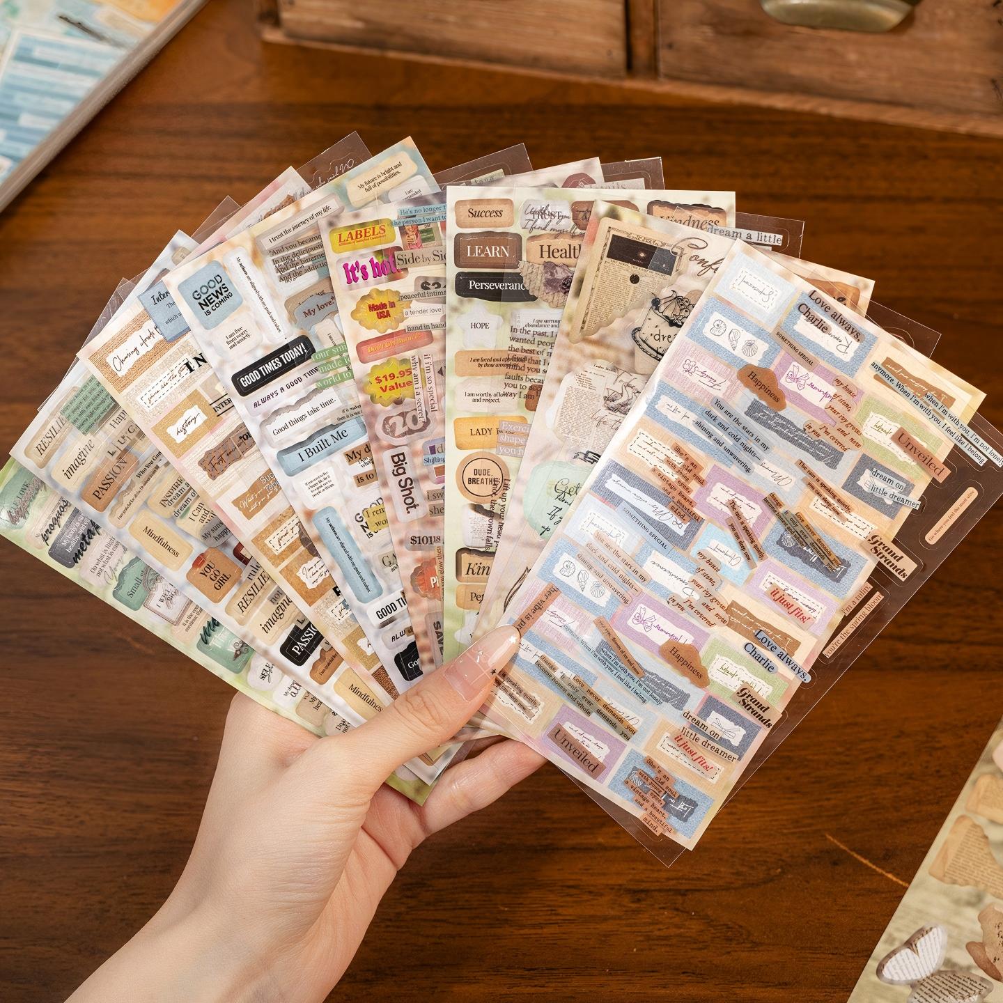 Vintage Library sticker book -24Pcs each pack