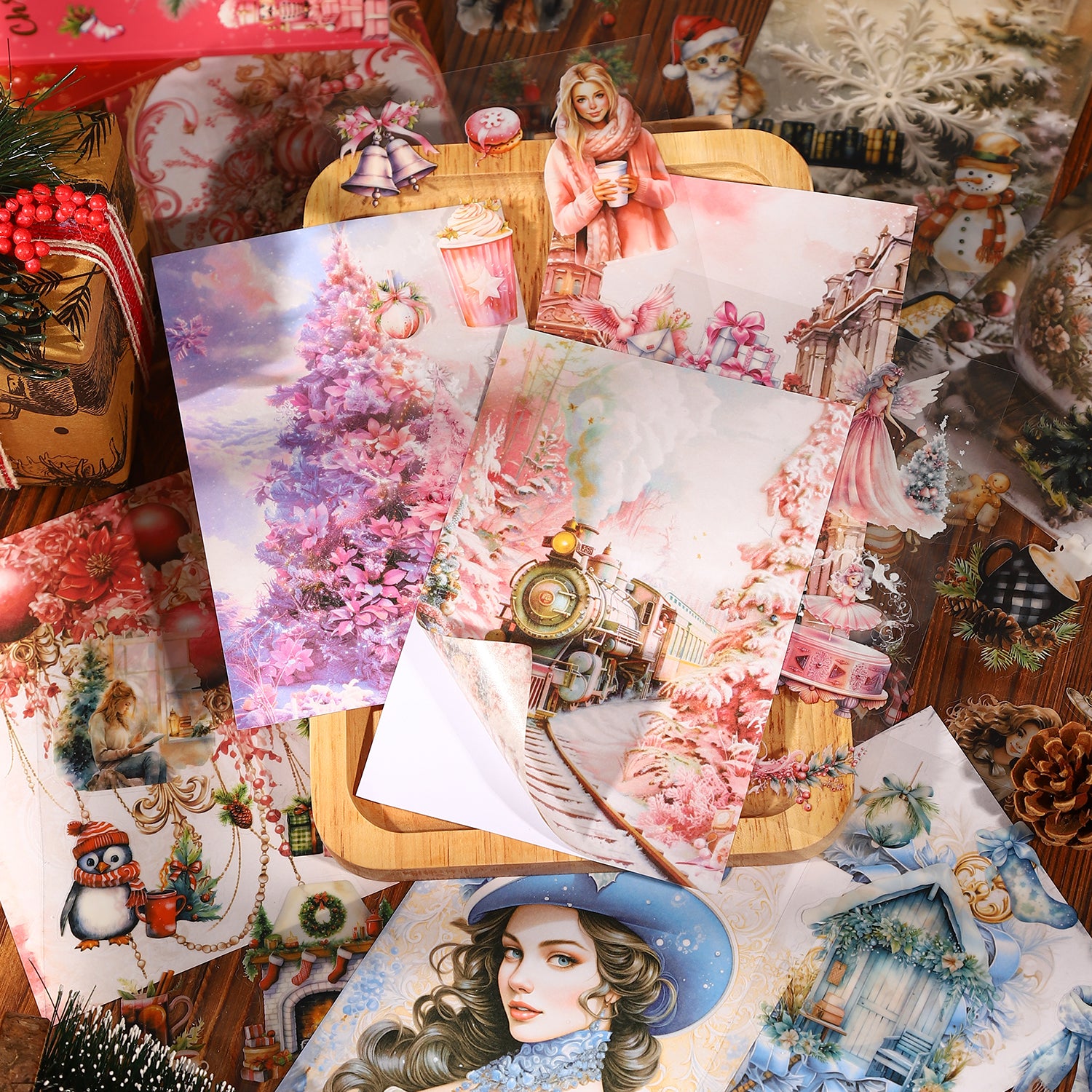 0704 Christmas promise PET & Washi Sticker Book -20Pcs each pack