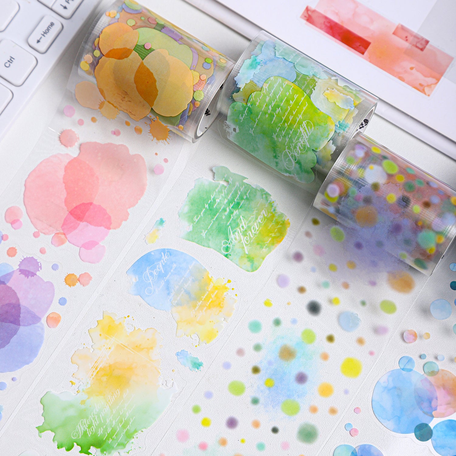 0322 Watercolor Light Painting Series PET tape -6CM*2m