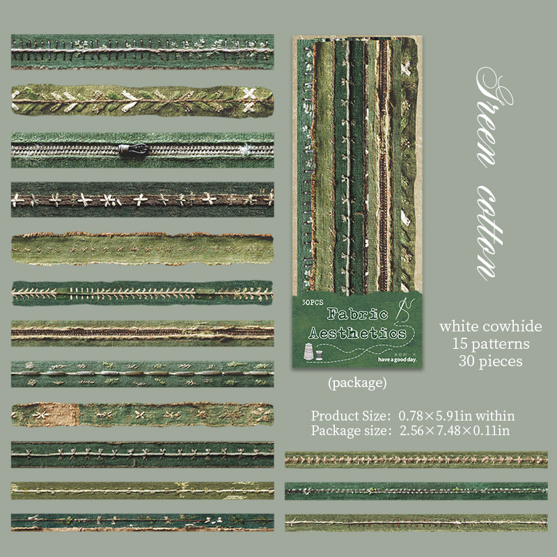 Fabric Aesthetics Solid Sticker -30Pcs each pack