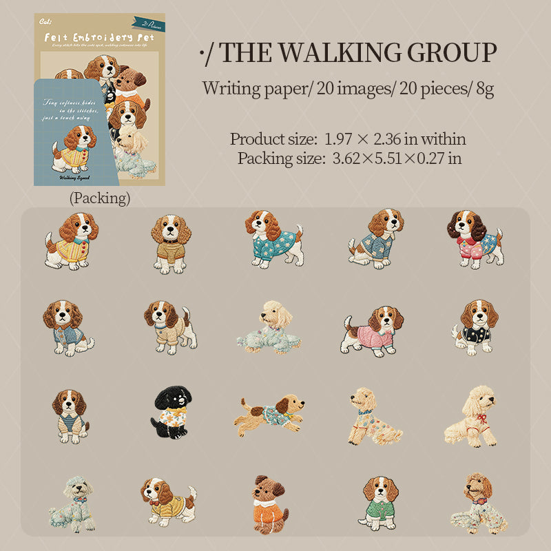 Embroidered pets sticker -20Pcs each pack