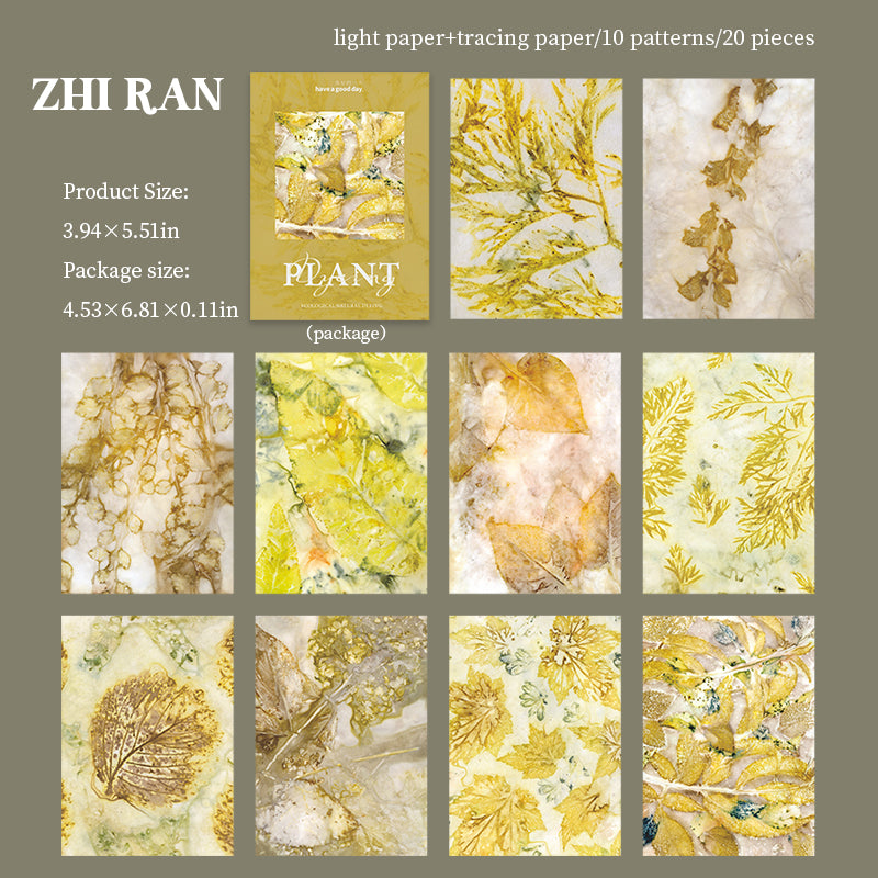 260102 Plant dyeing paper -20Pcs each pack