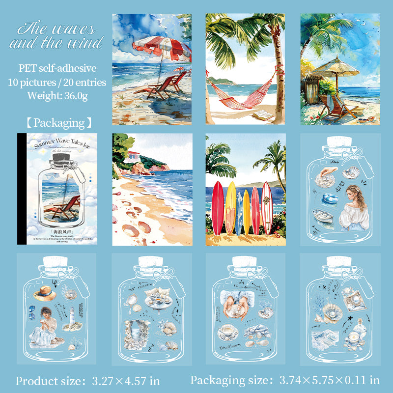 0510 Bottle PET sticker Book -20Pcs each pack