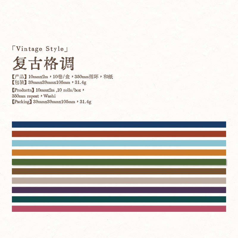 Vintage / colorful Washi Tape -4cm*2m