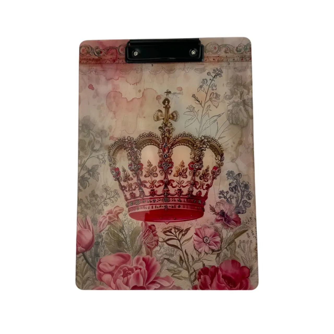 A4 Vintage Crown Acrylic Clipboard