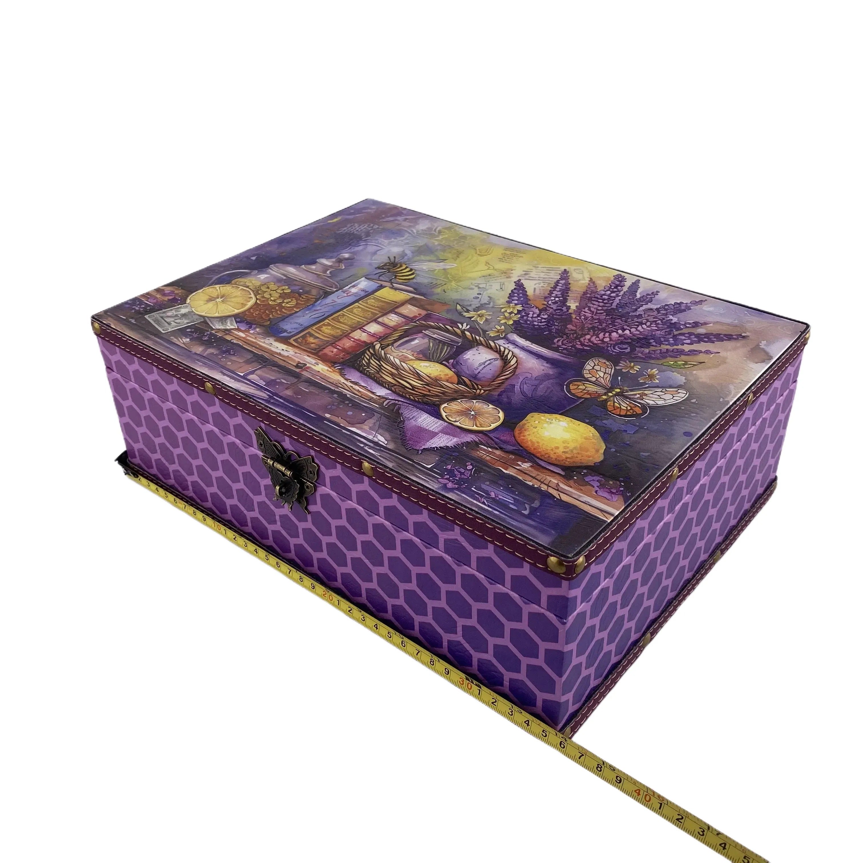 G37- Lavender wooden box (Side purple)