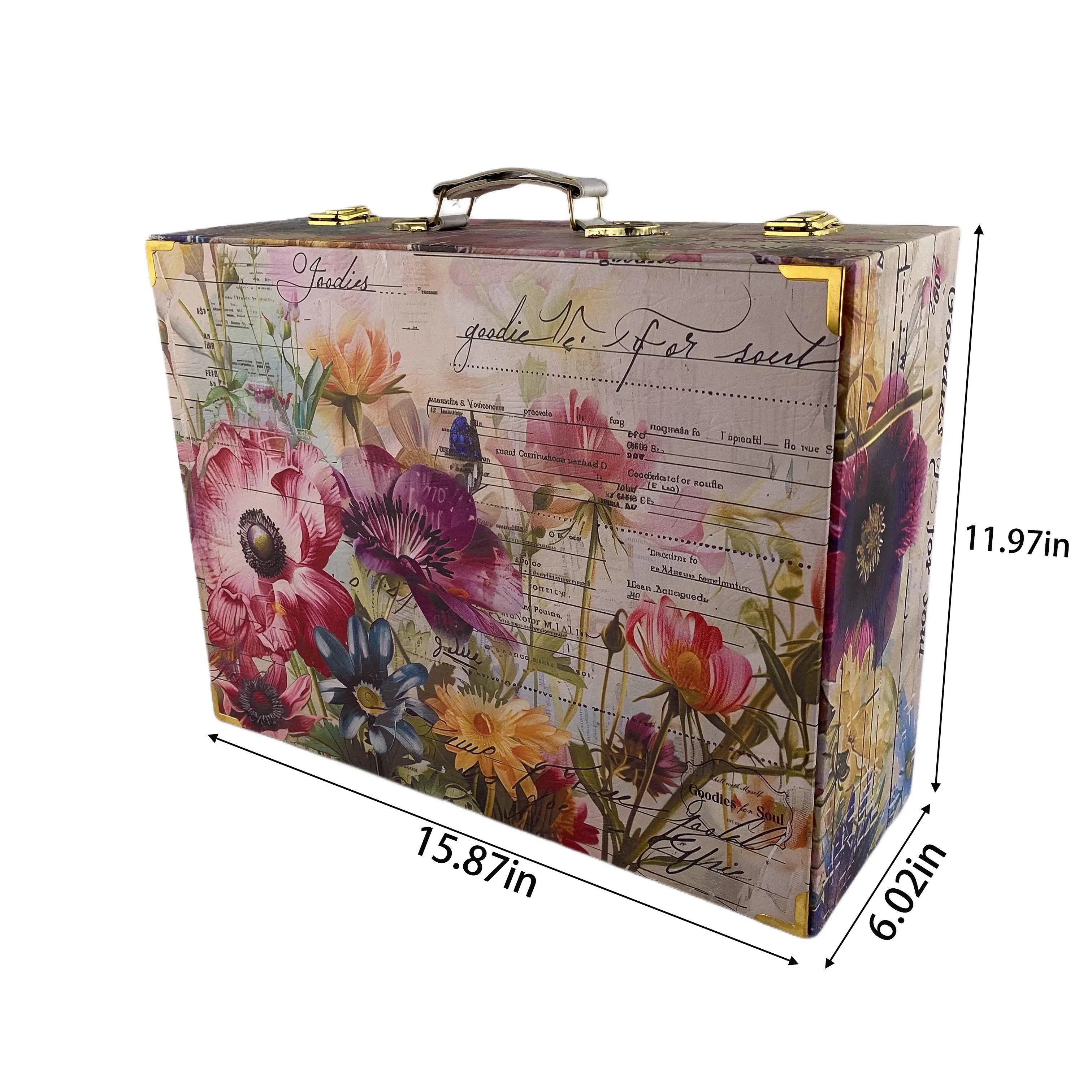 G25- Floral suitcase