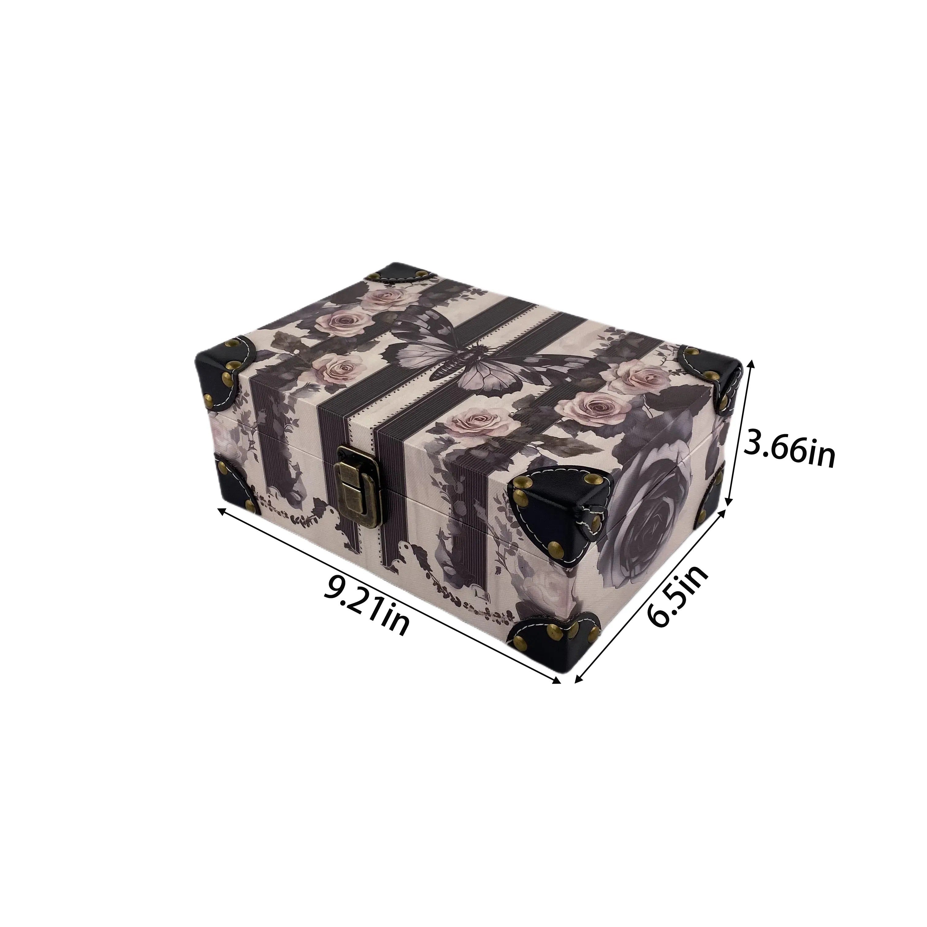 G95- Moth and flower wooden box