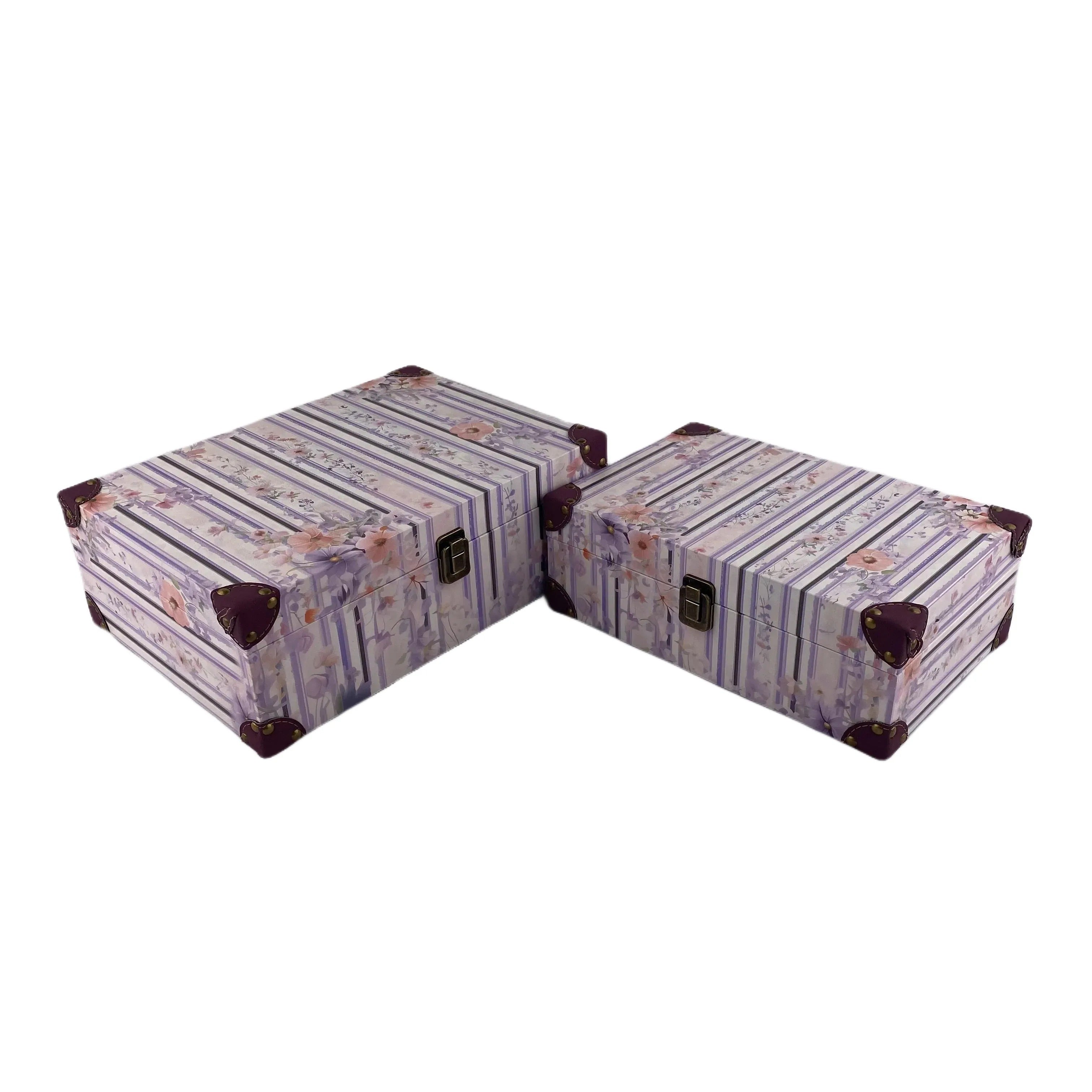 G111- Floral wooden box