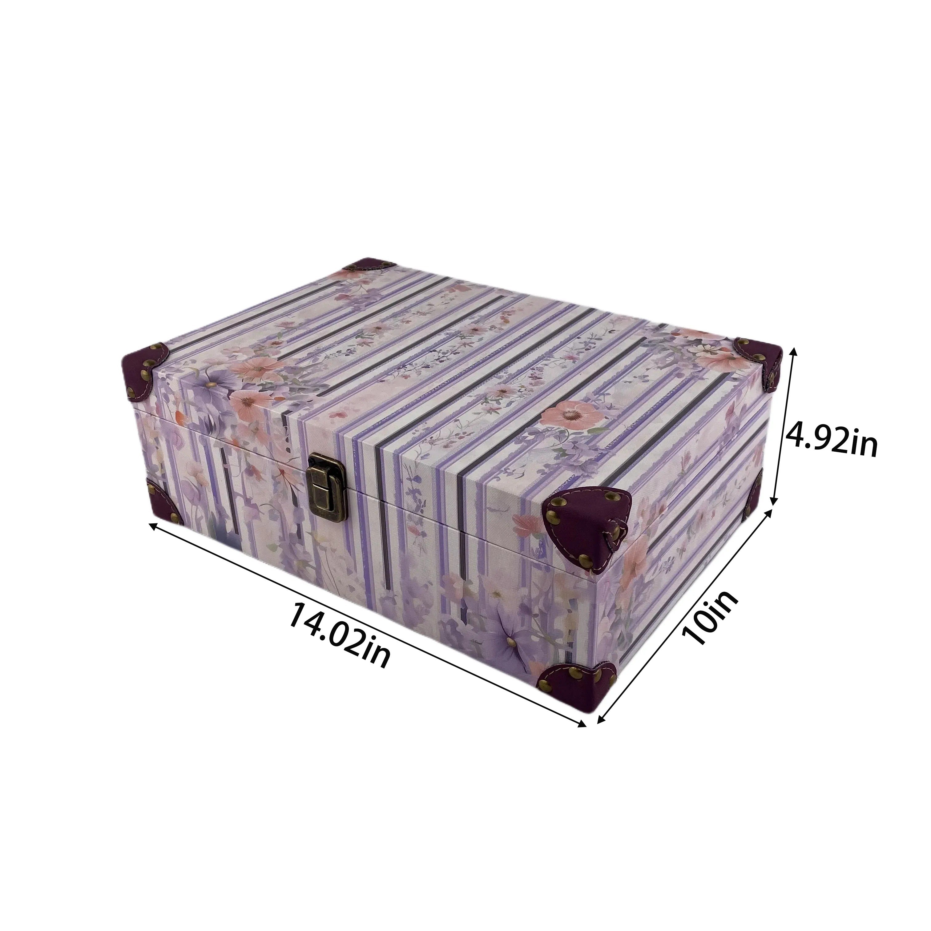 G111- Floral wooden box