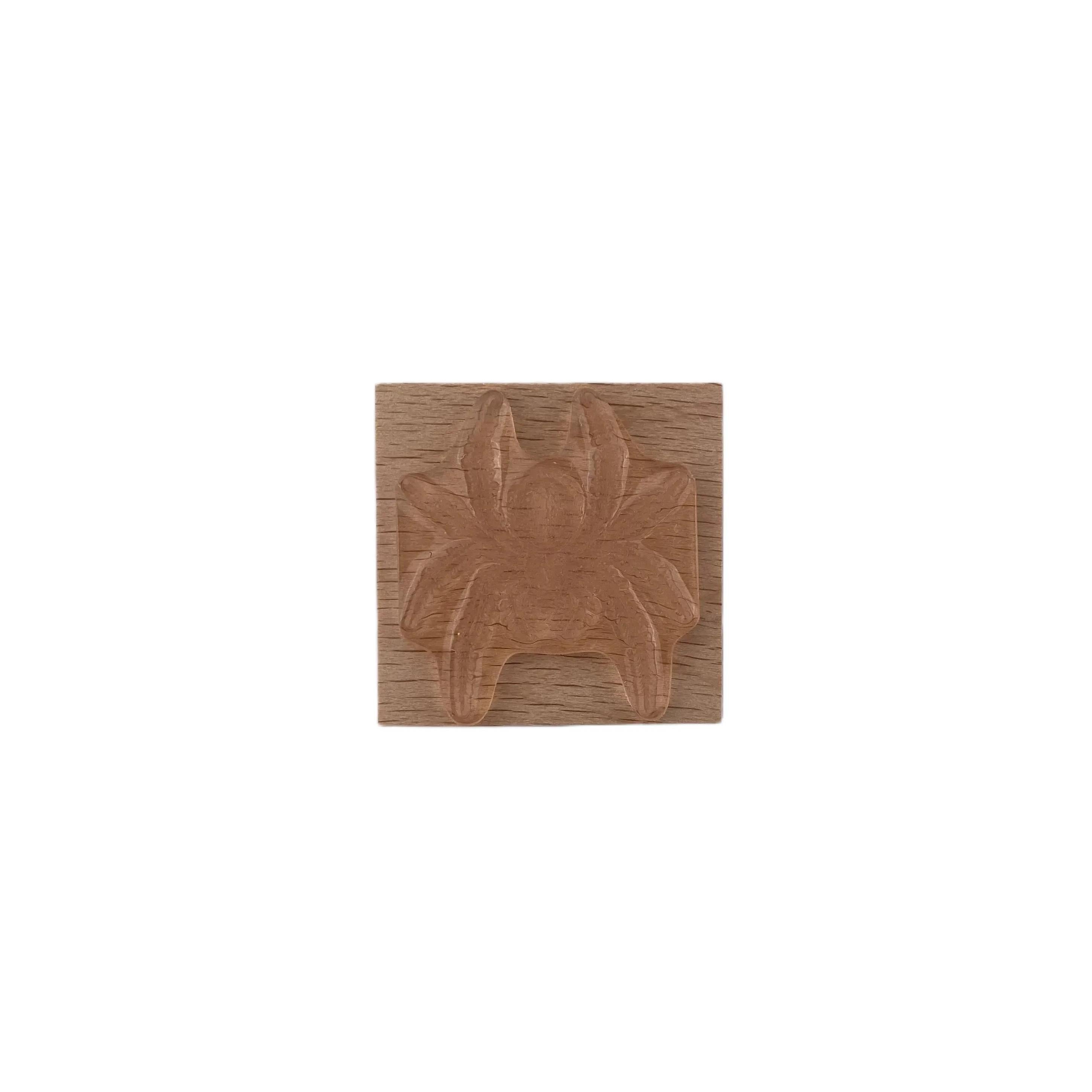 Spiders wooden stamp 4*4 cm