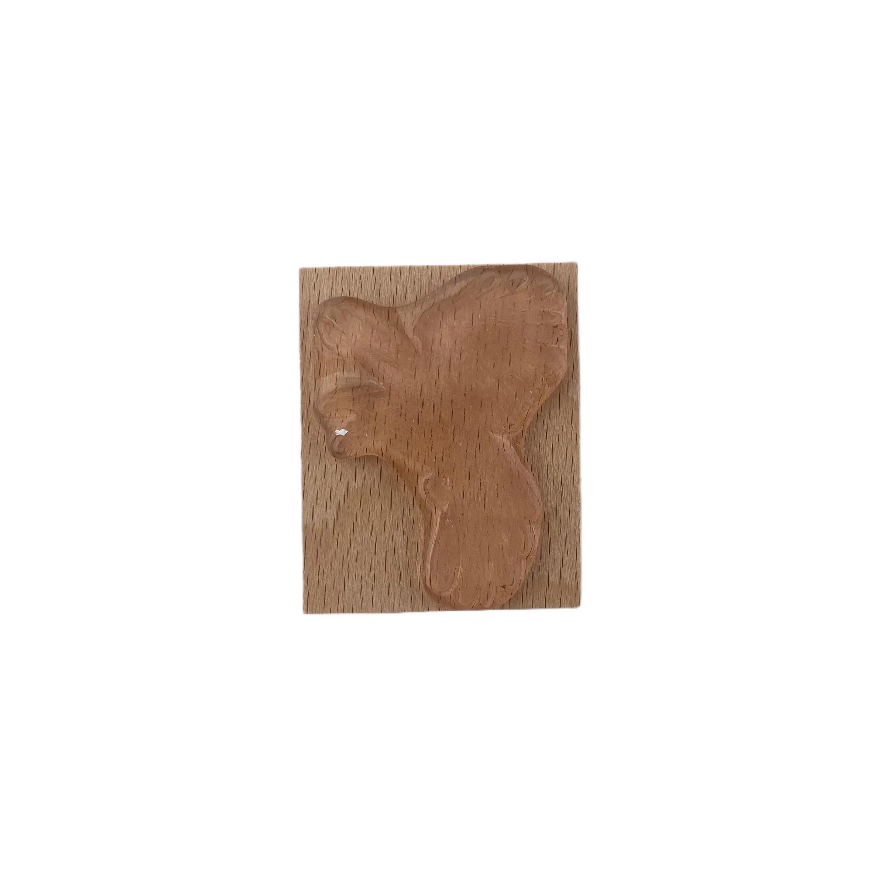 Screaming Crow wooden stamp 5*4 cm