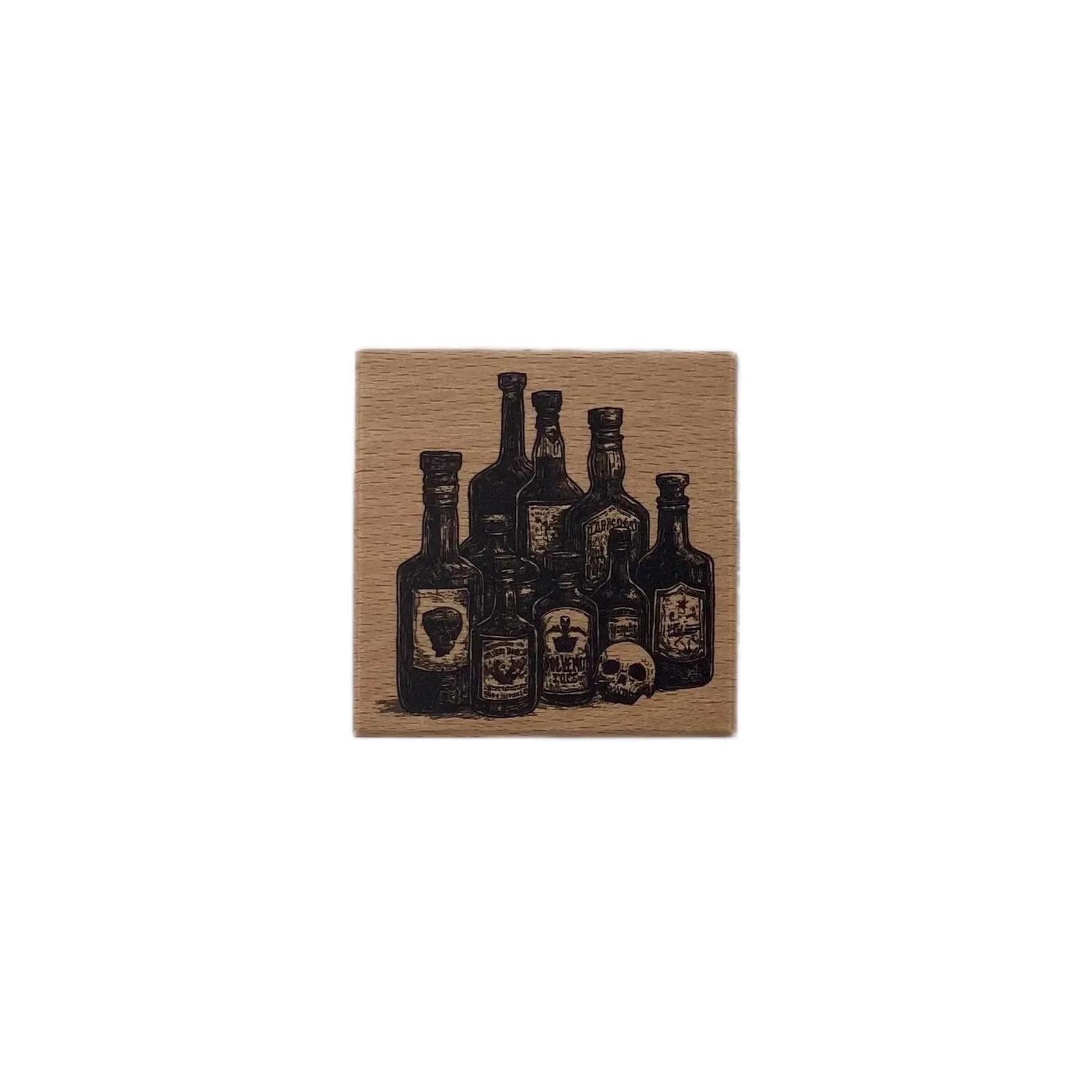 Poison wooden stamp 5*5 cm