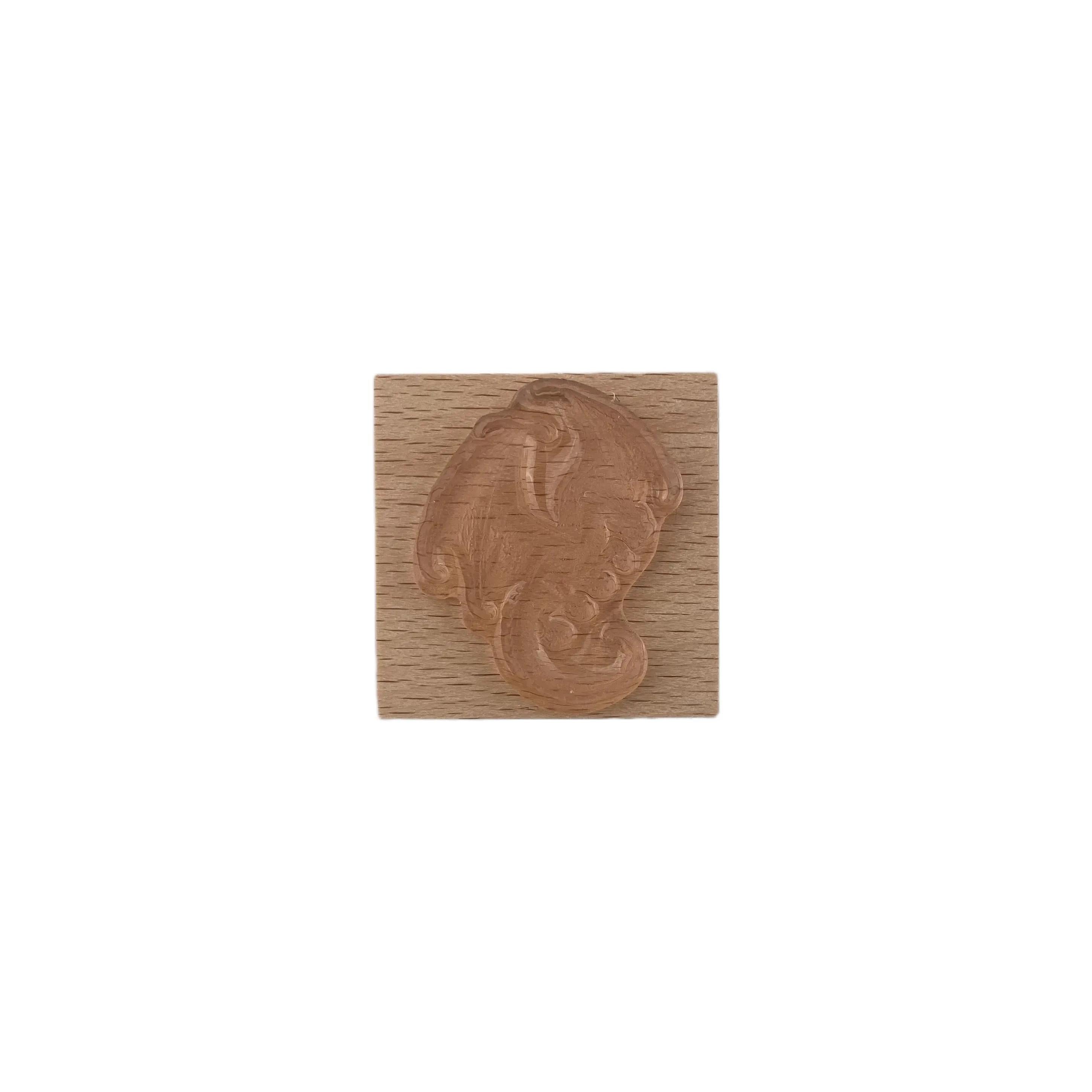 Mini dragon wooden stamp 4*4 Cm