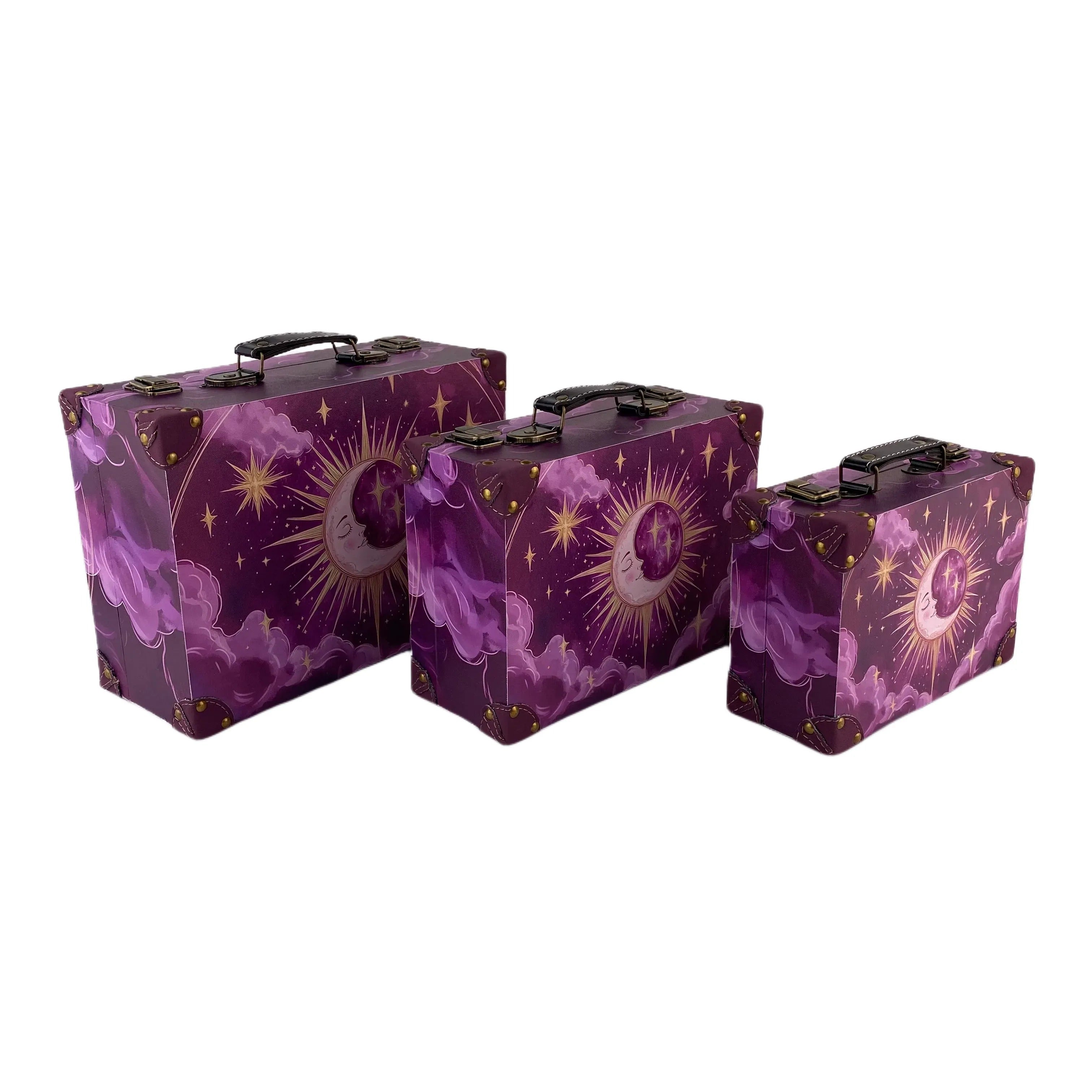 G141- Purple moon wooden box