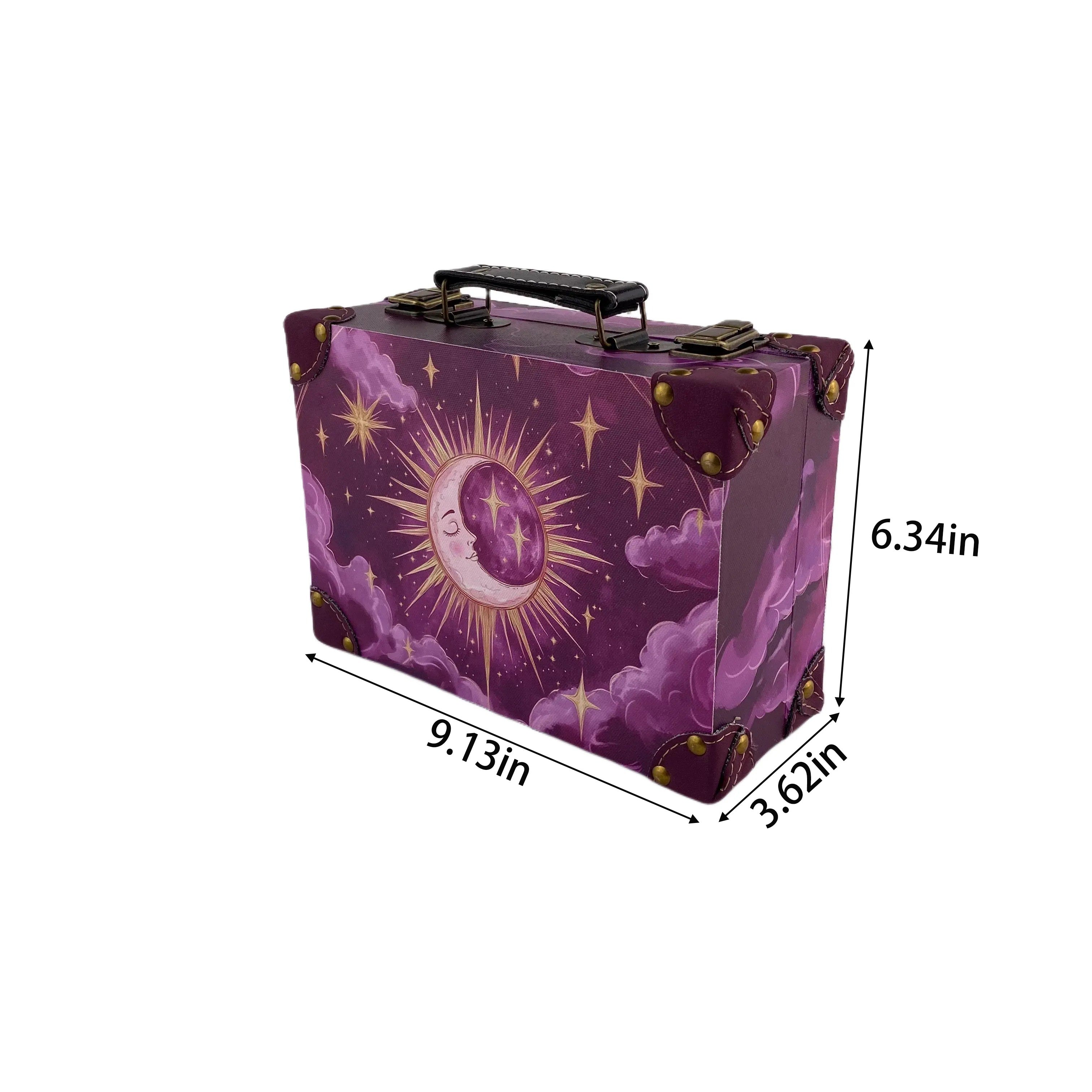 G141- Purple moon wooden box