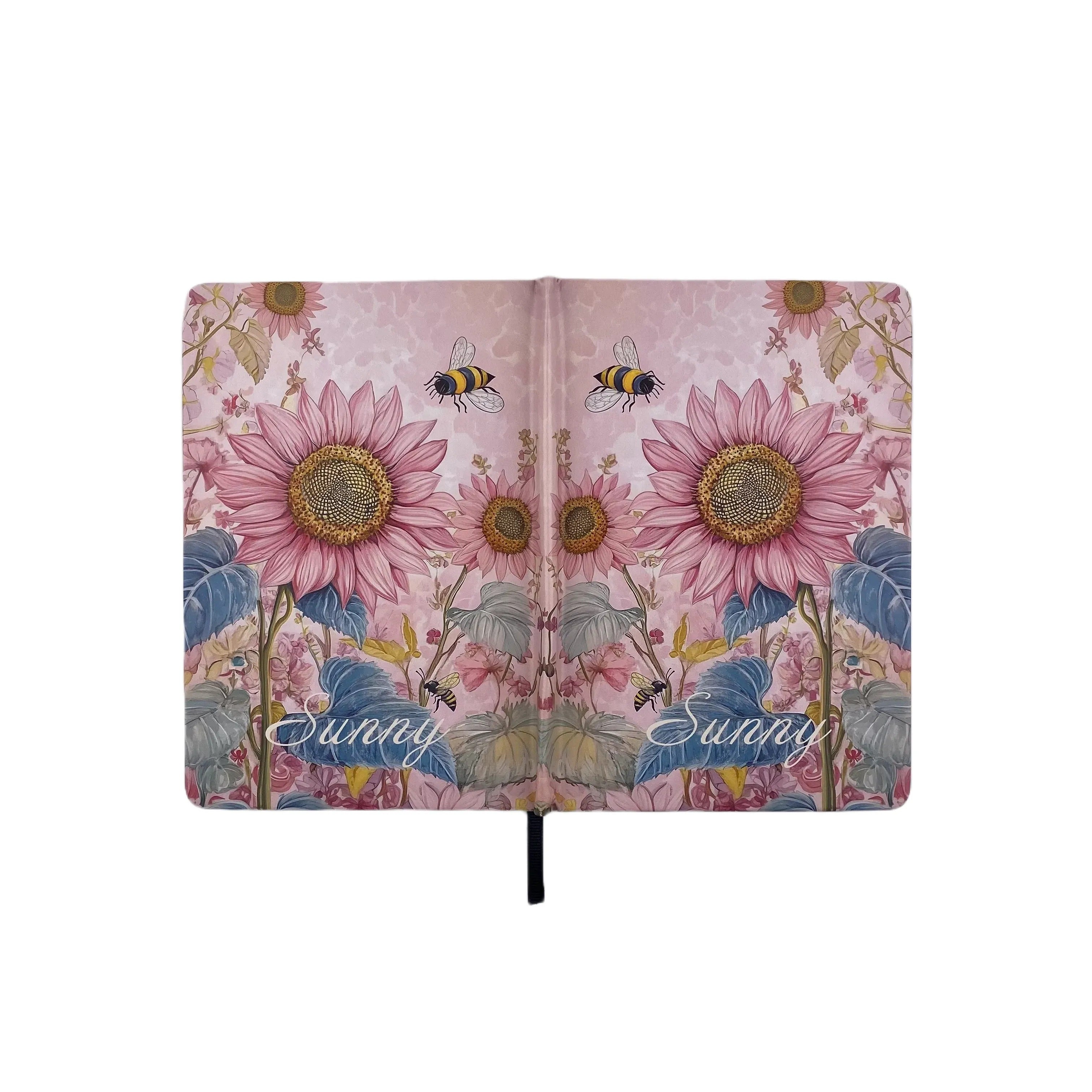 J74- Pink sunflower journal*A5