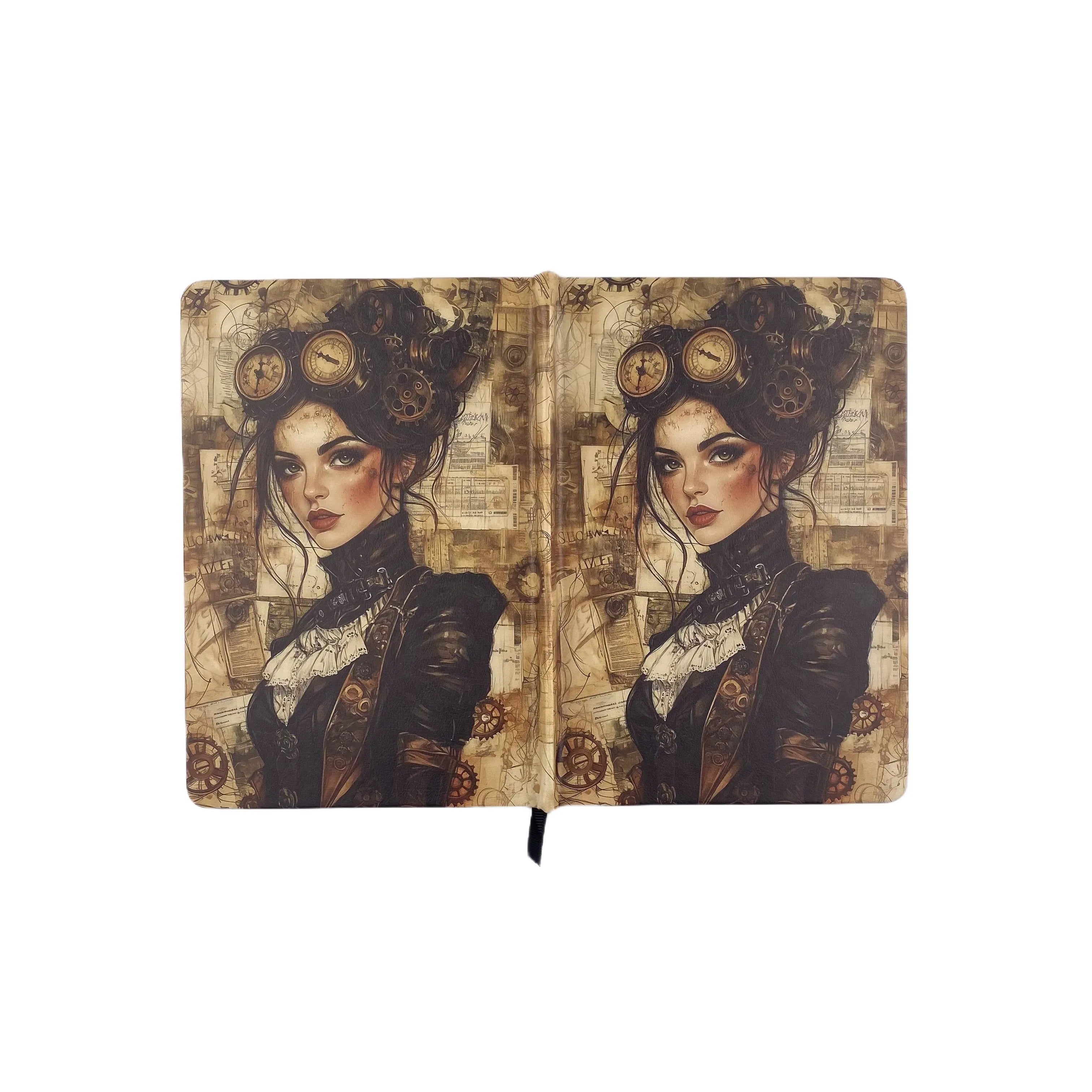 J99- Steampunk girl jouranl*A5