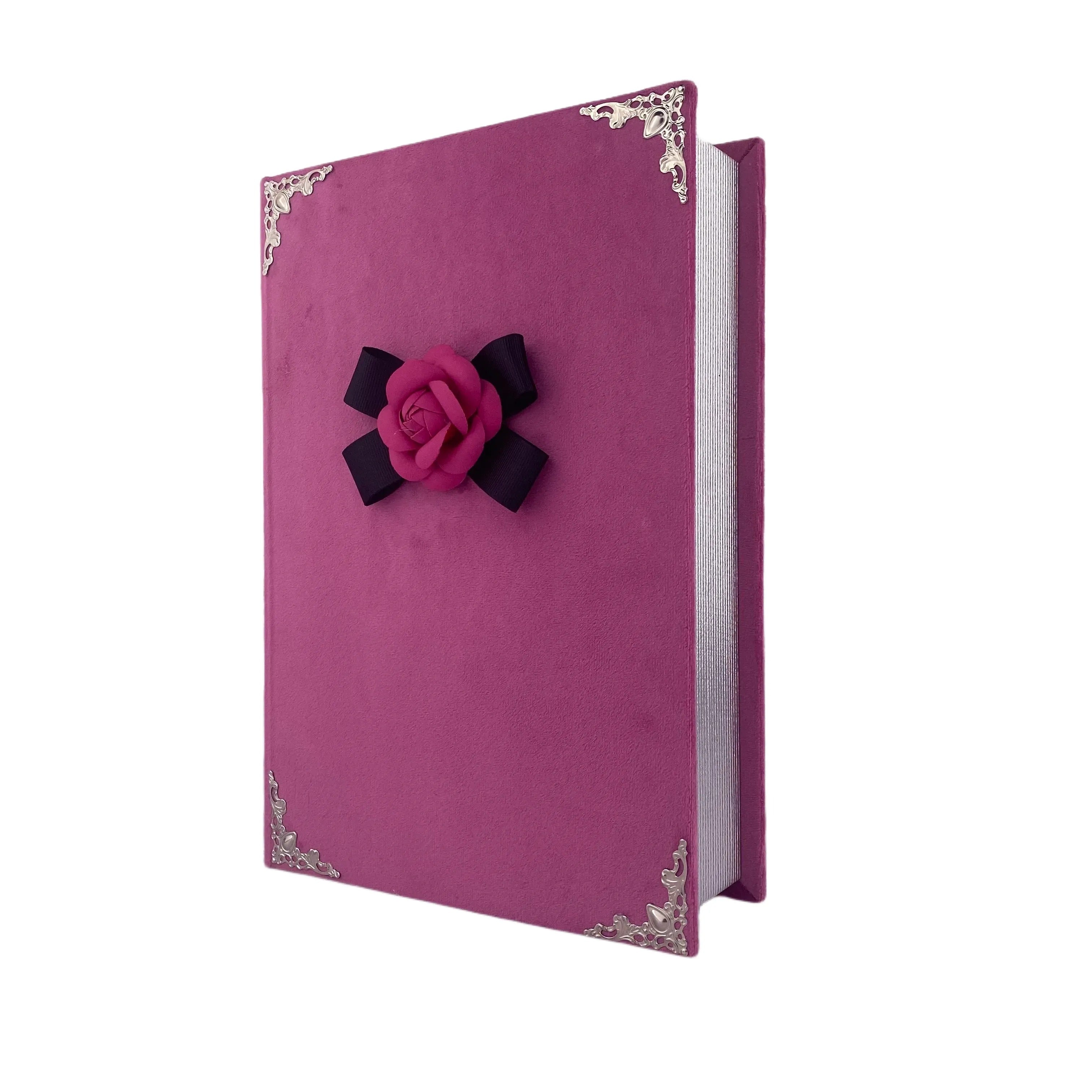 G182- Pink flower book box