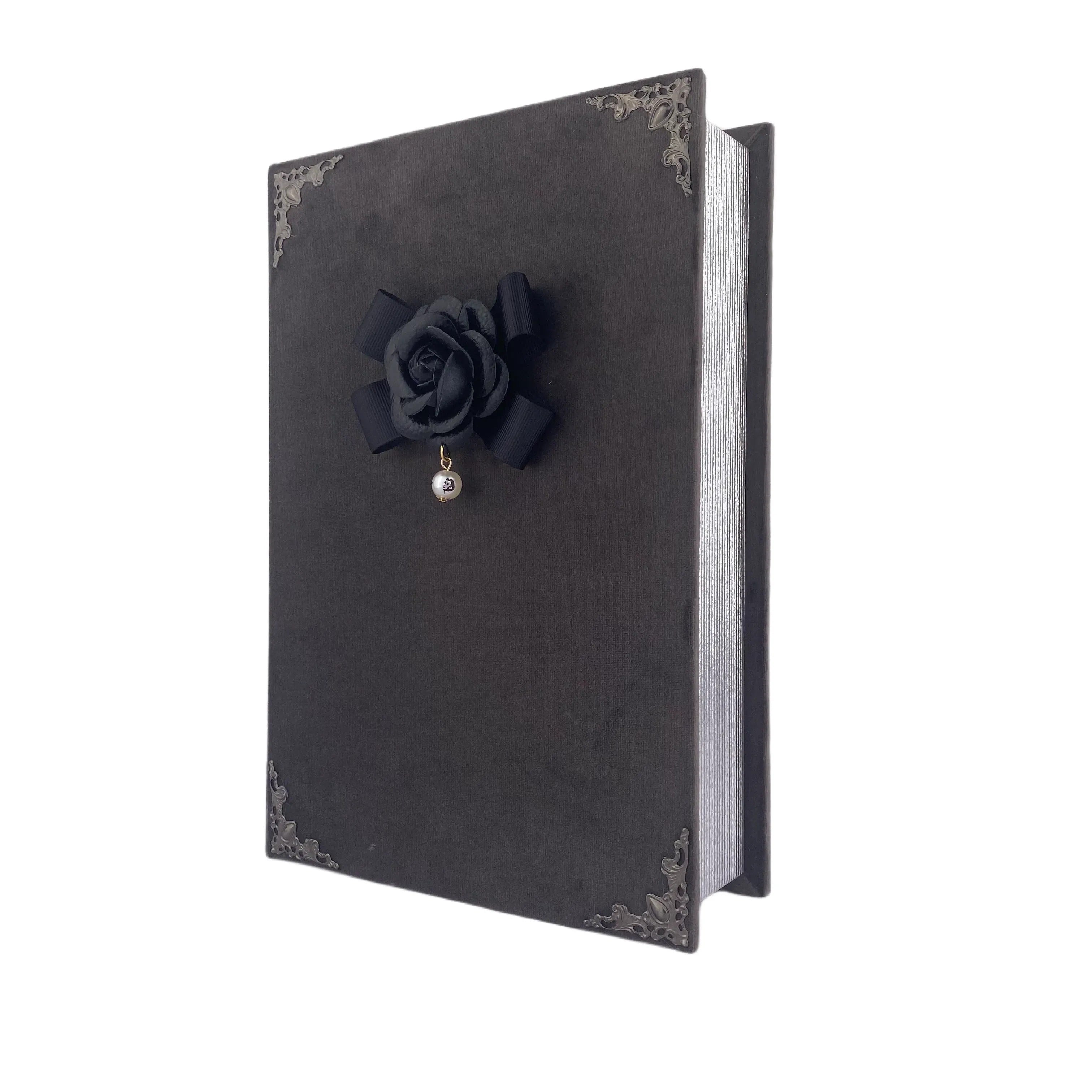 G180- Black flower book box