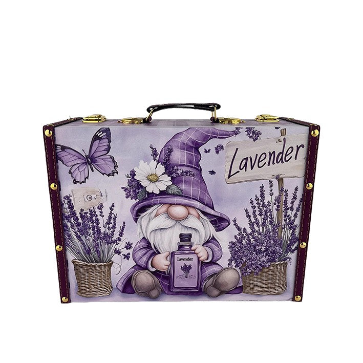 G222- Lavender Gnome Suitcase