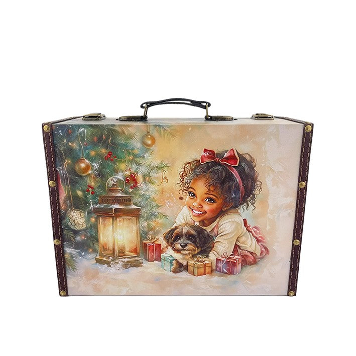 G240- Christmas Girl Suitcase