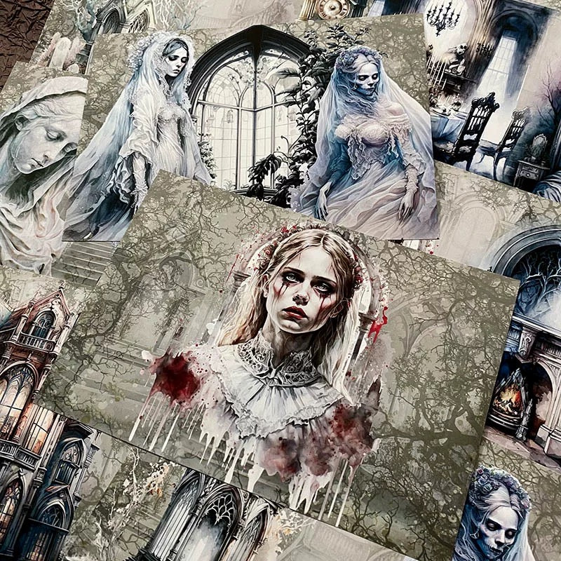 0402 A4 size Vampire Wedding Style Paper 11 pcs