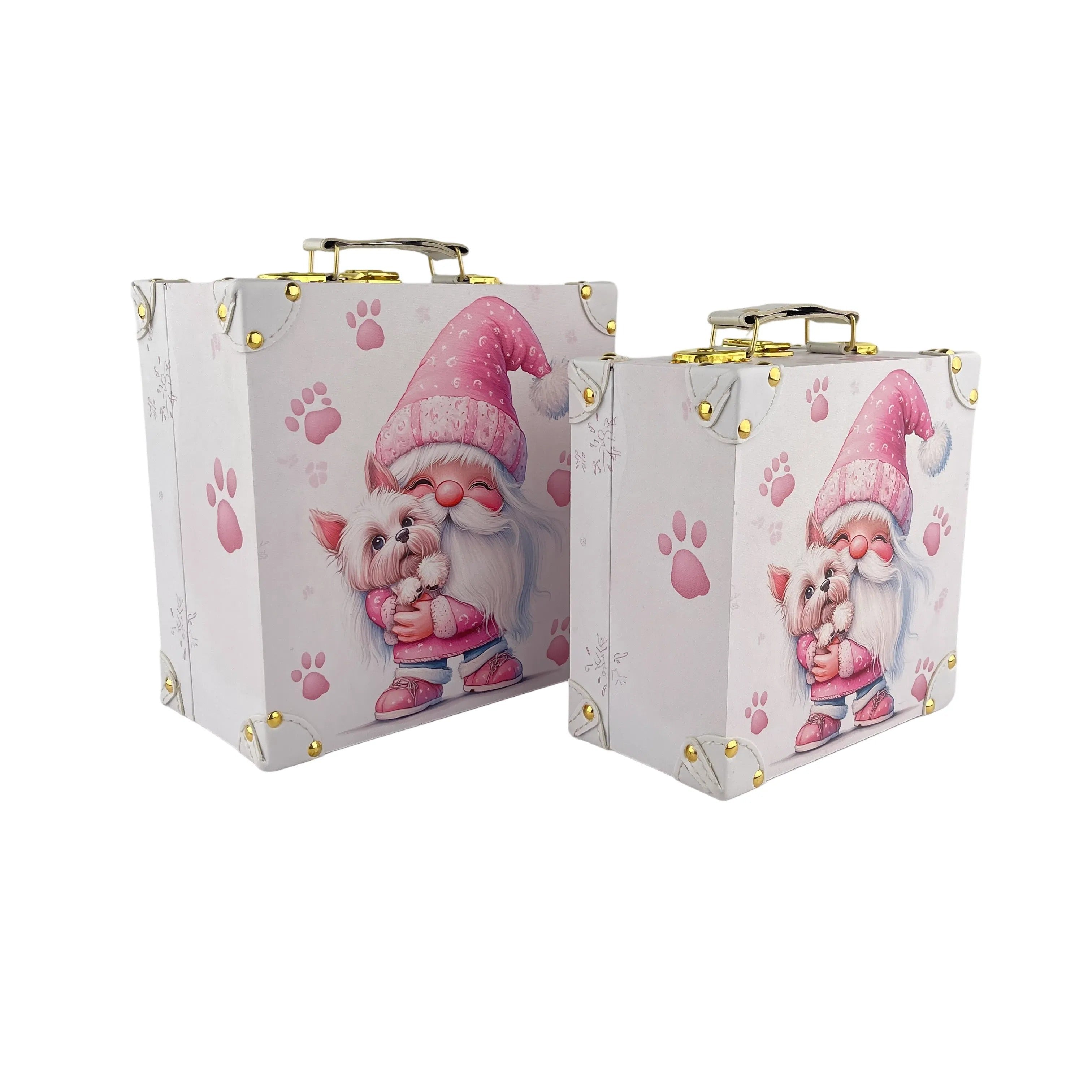 G275- Puppy and Gnome Suitcase