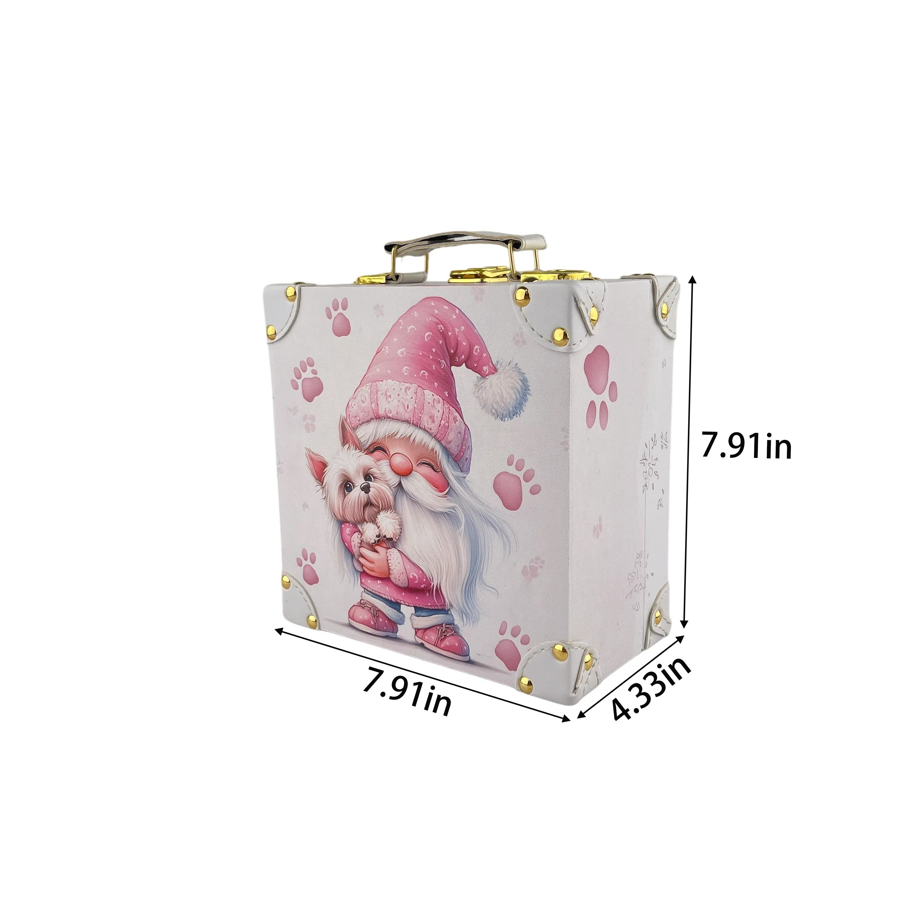 G275- Puppy and Gnome Suitcase