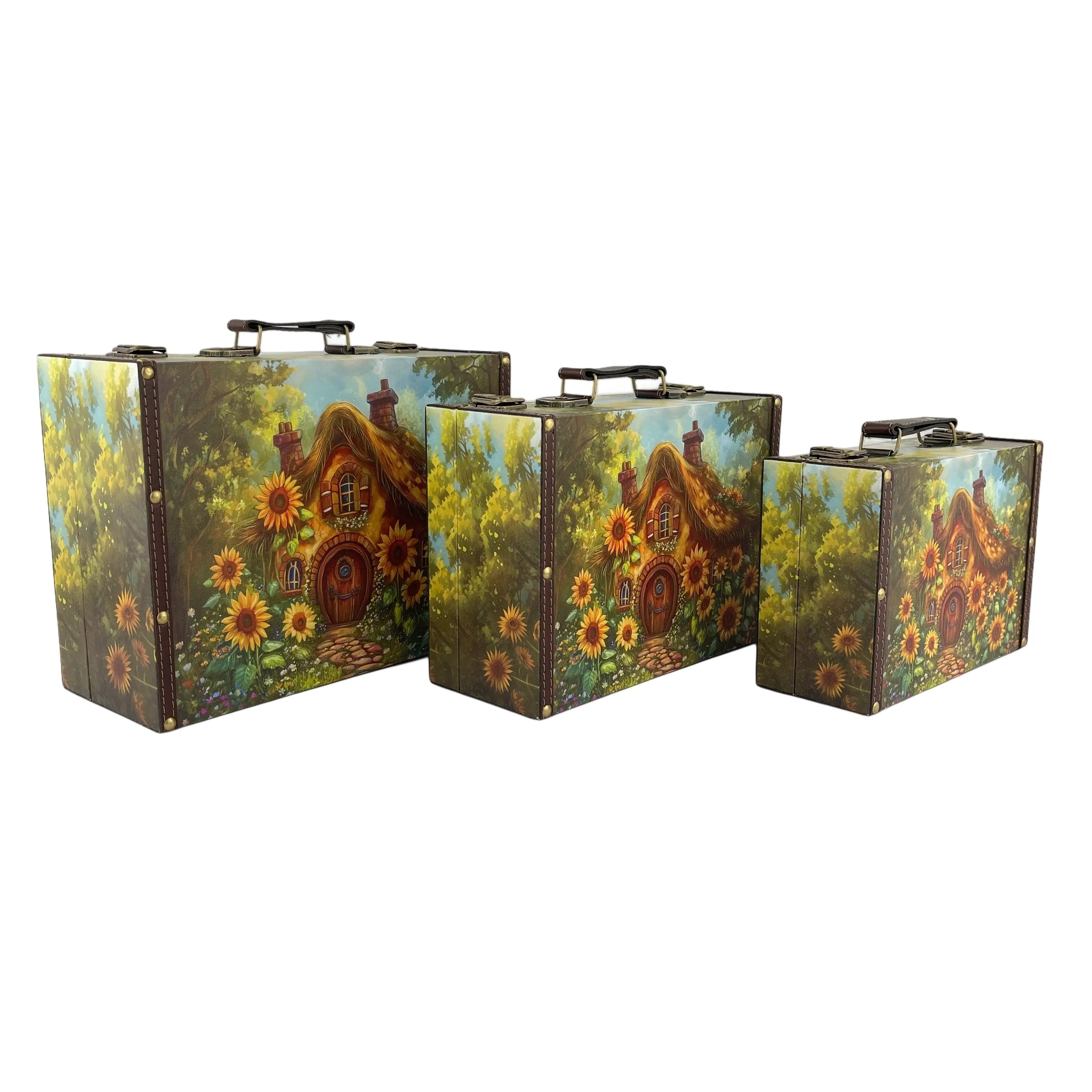 G276- Sunflower Grass House Suitcase