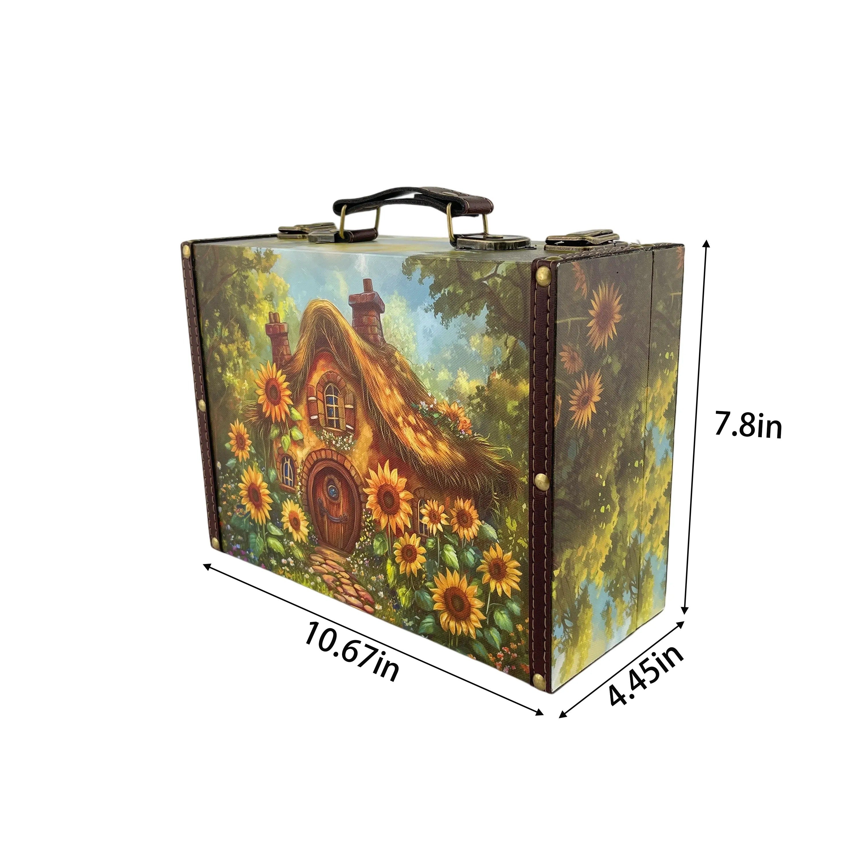 G276- Sunflower Grass House Suitcase