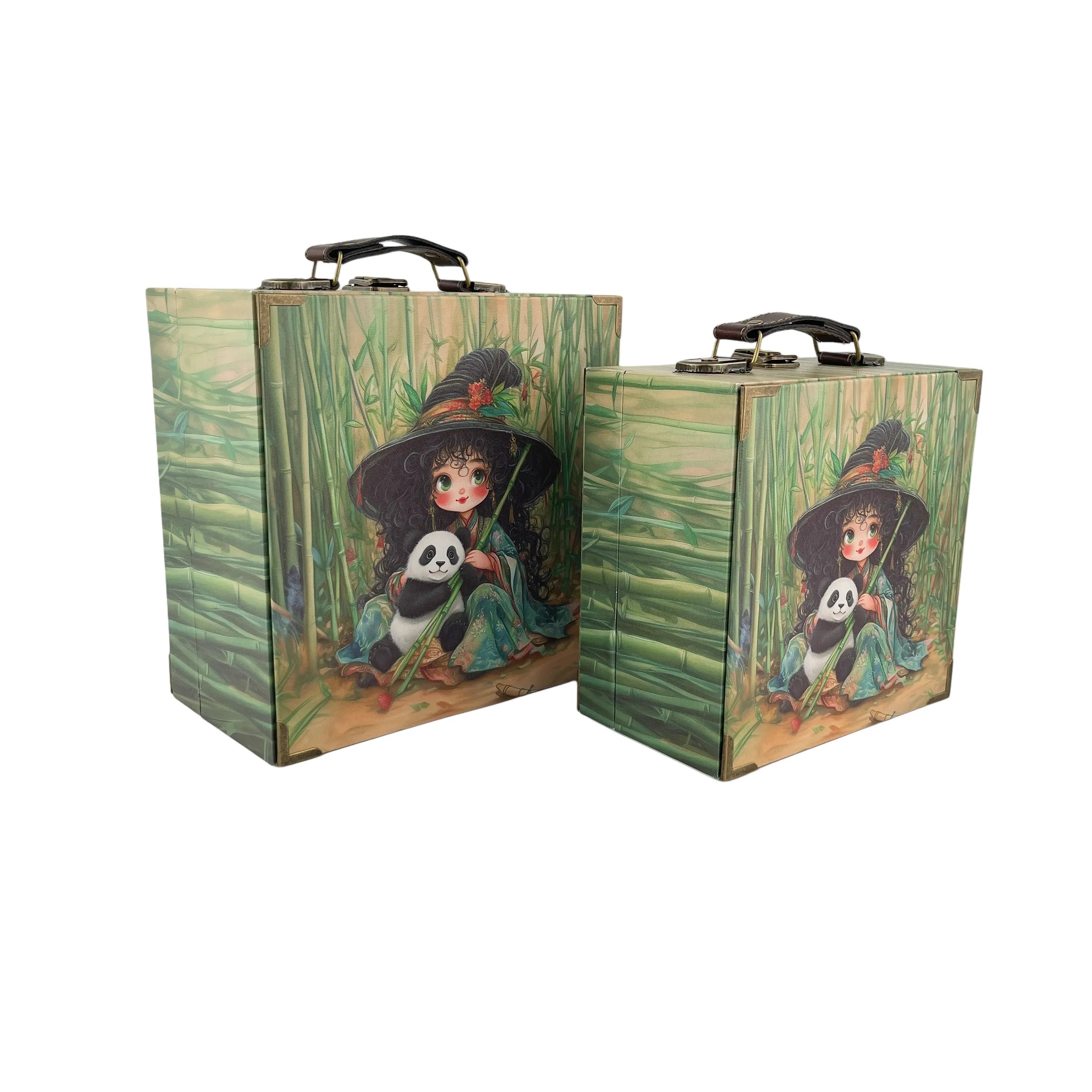 G281- Panda Girl Suitcase