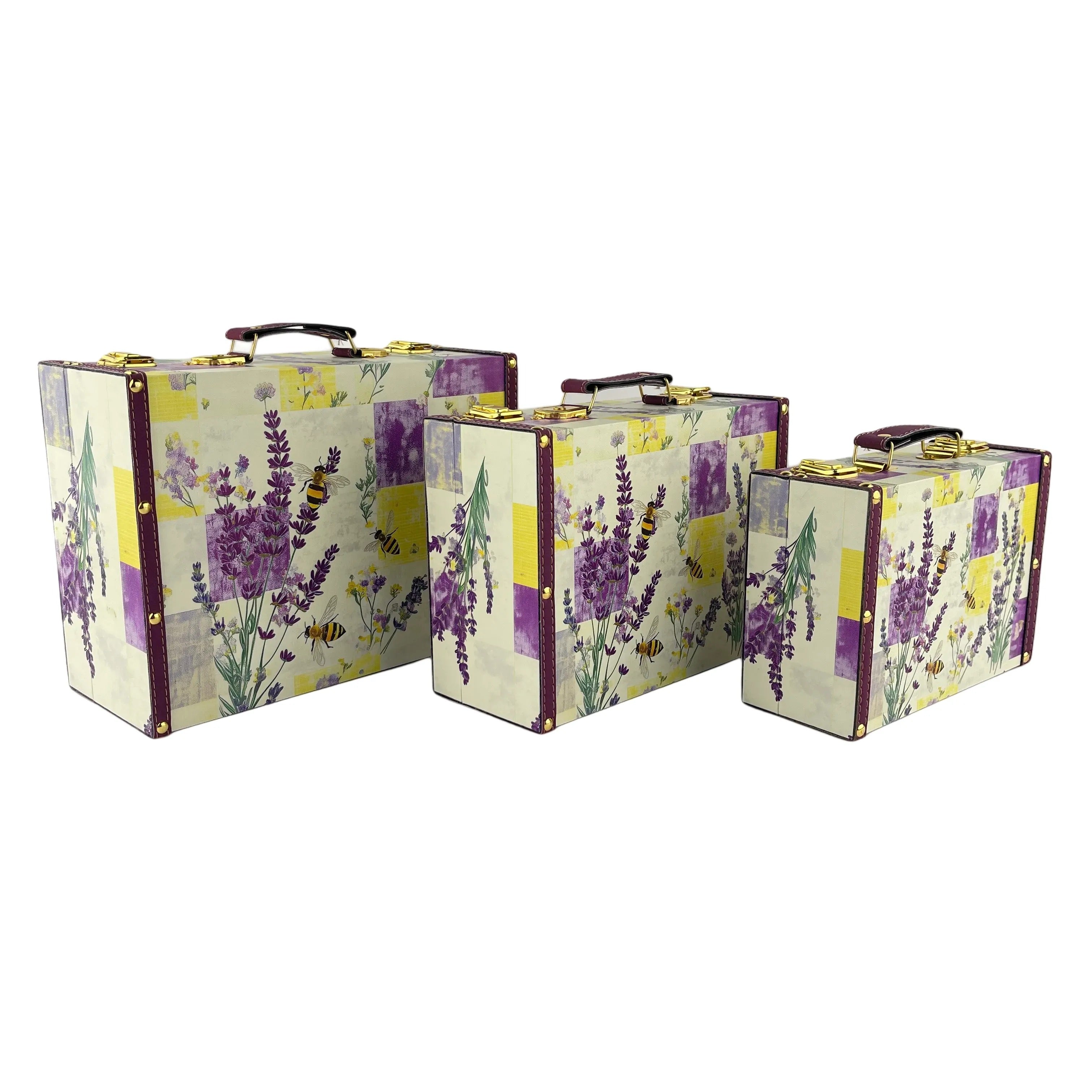 G286- Lavender and Bee Suitcase