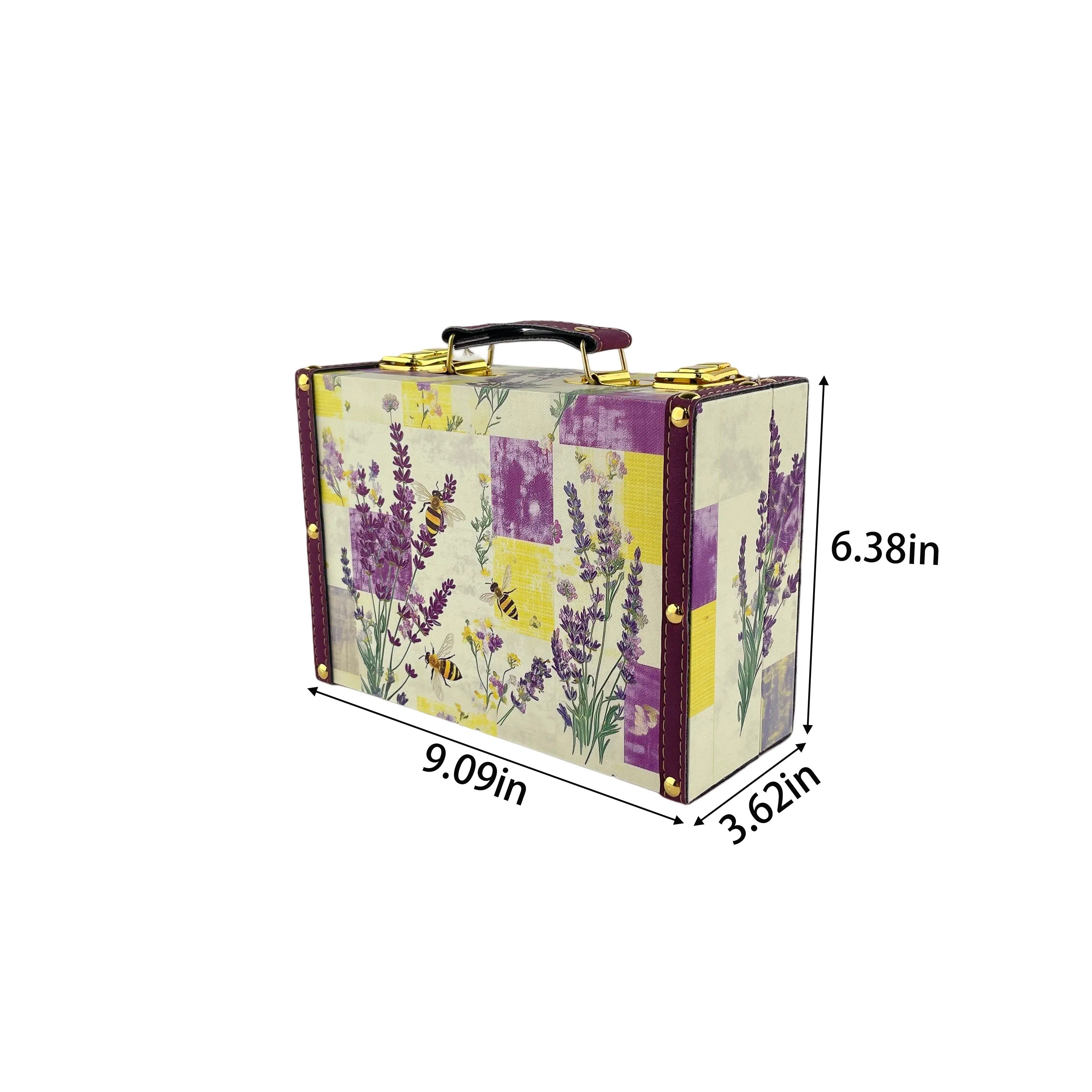 G286- Lavender and Bee Suitcase