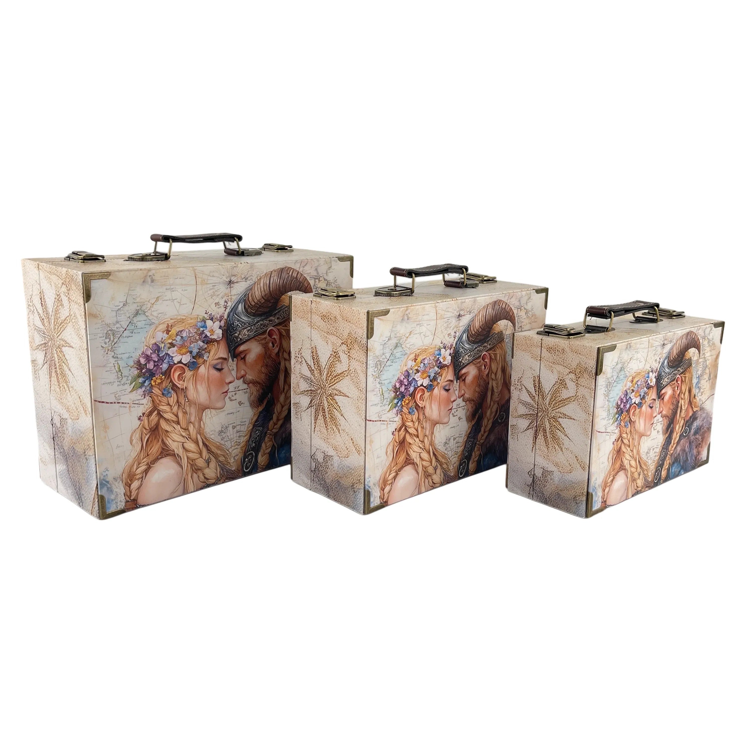 G289- Viking couple Suitcase