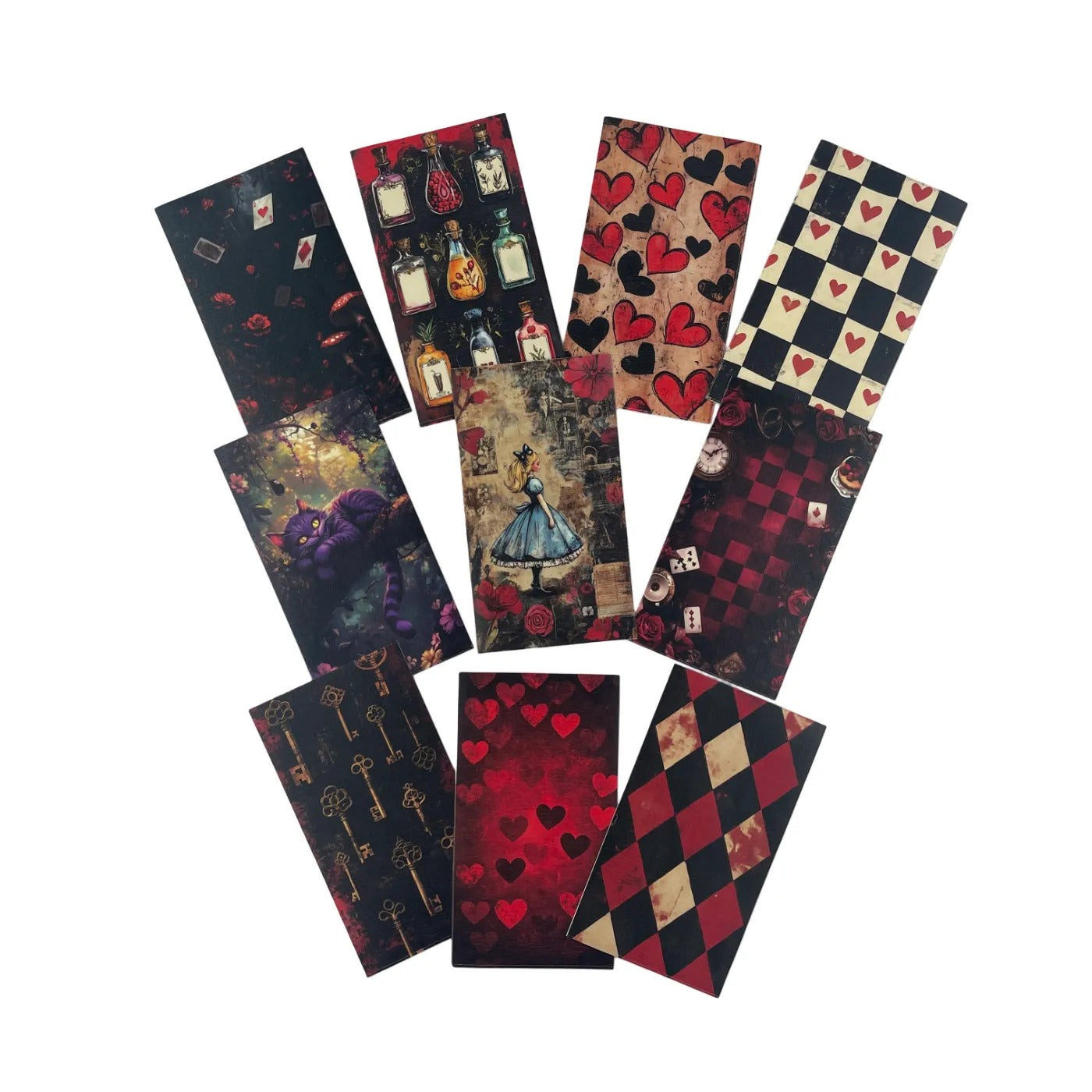 S-517- Alice in Wonderland thick rice paper stickers 10 pcs 1 pack <Designed by GFS>