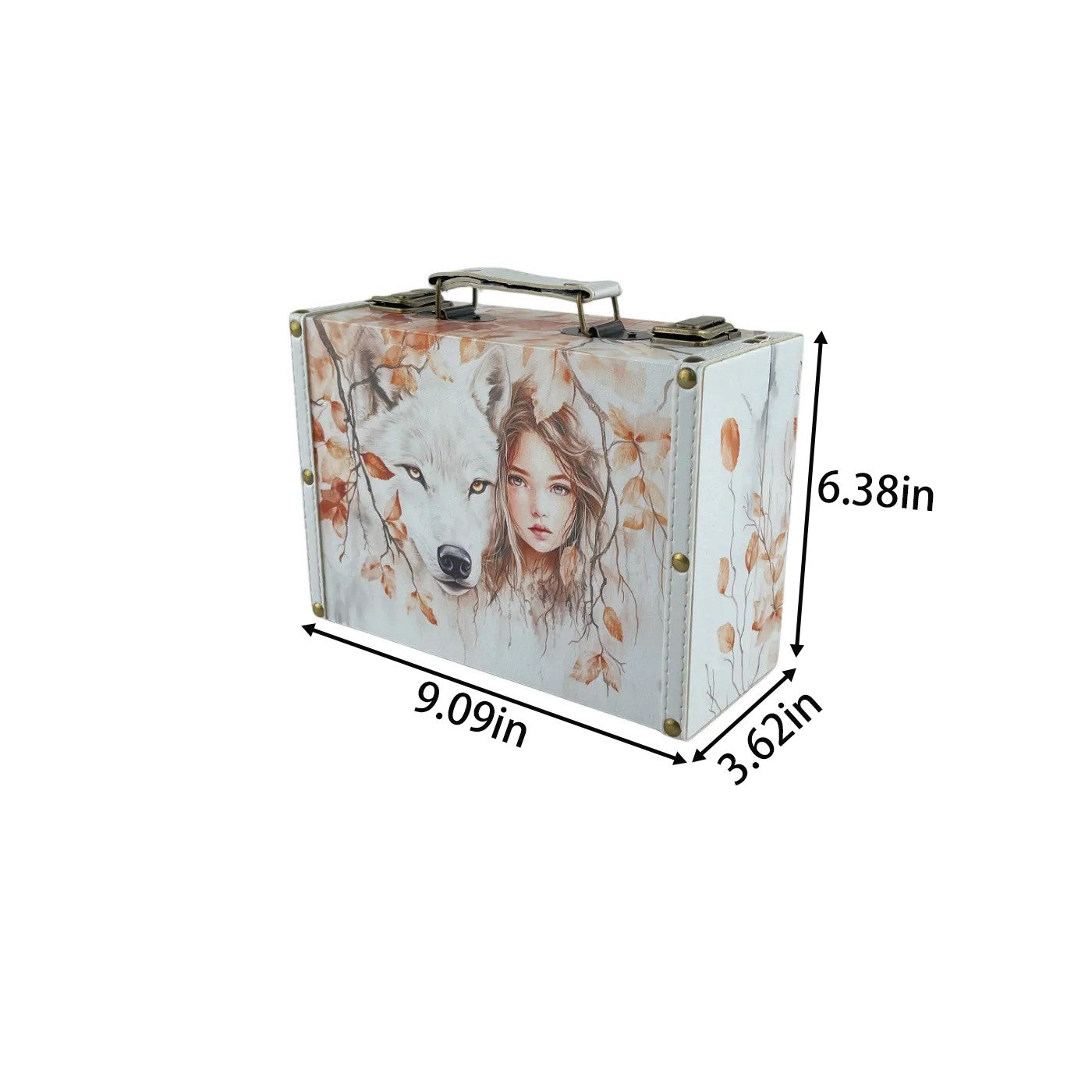 G321- Wolf and girl Suitcase