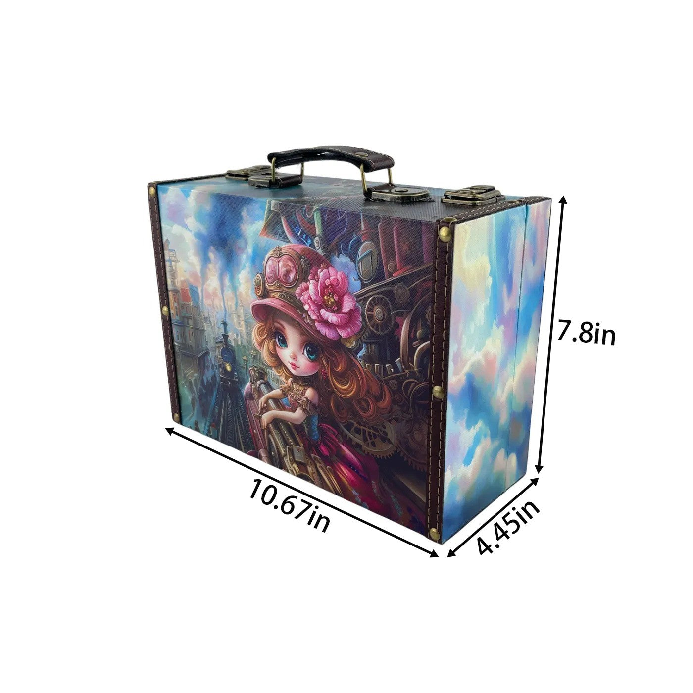 G322- Steampunk doll suitcase