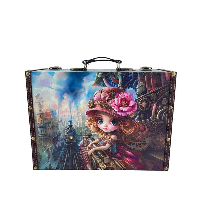 G322- Steampunk doll suitcase