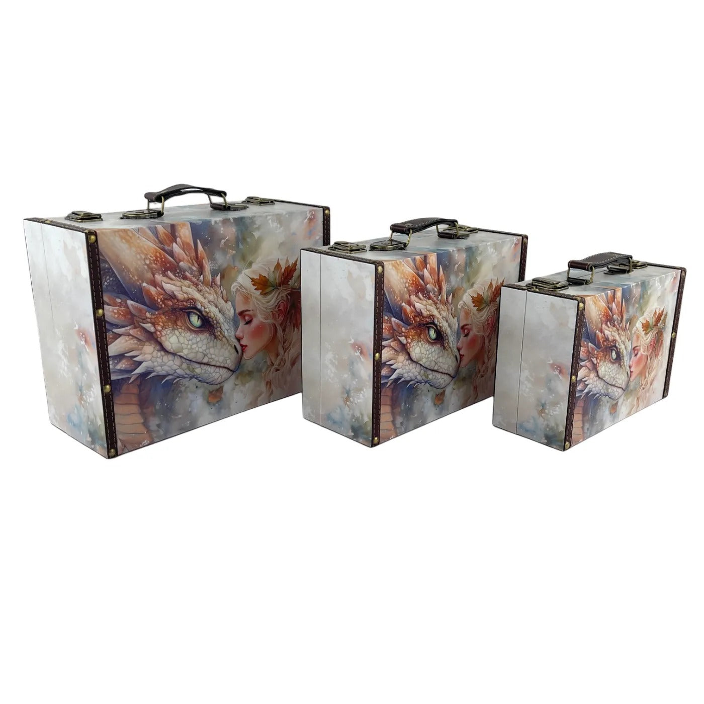 G325- Dragon and Blonde Girl Suitcase