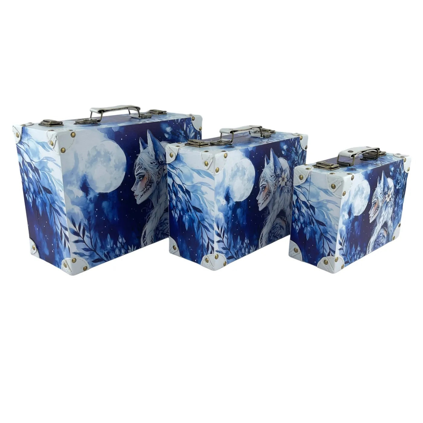 G327- Wolf Girl Suitcase